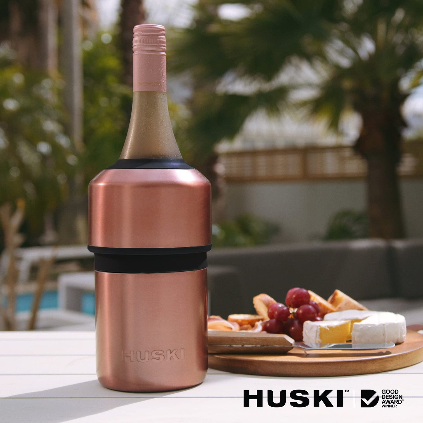 Huski Wine Cooler | Award Winning Iceless Design | Keeps Wine Cold up to 6 Hours | Wine Accessory | Next Generation Ice Bucket | Fits Some Champagne Bottles | Perfect Gift for Wine Lovers (Stone Grey)