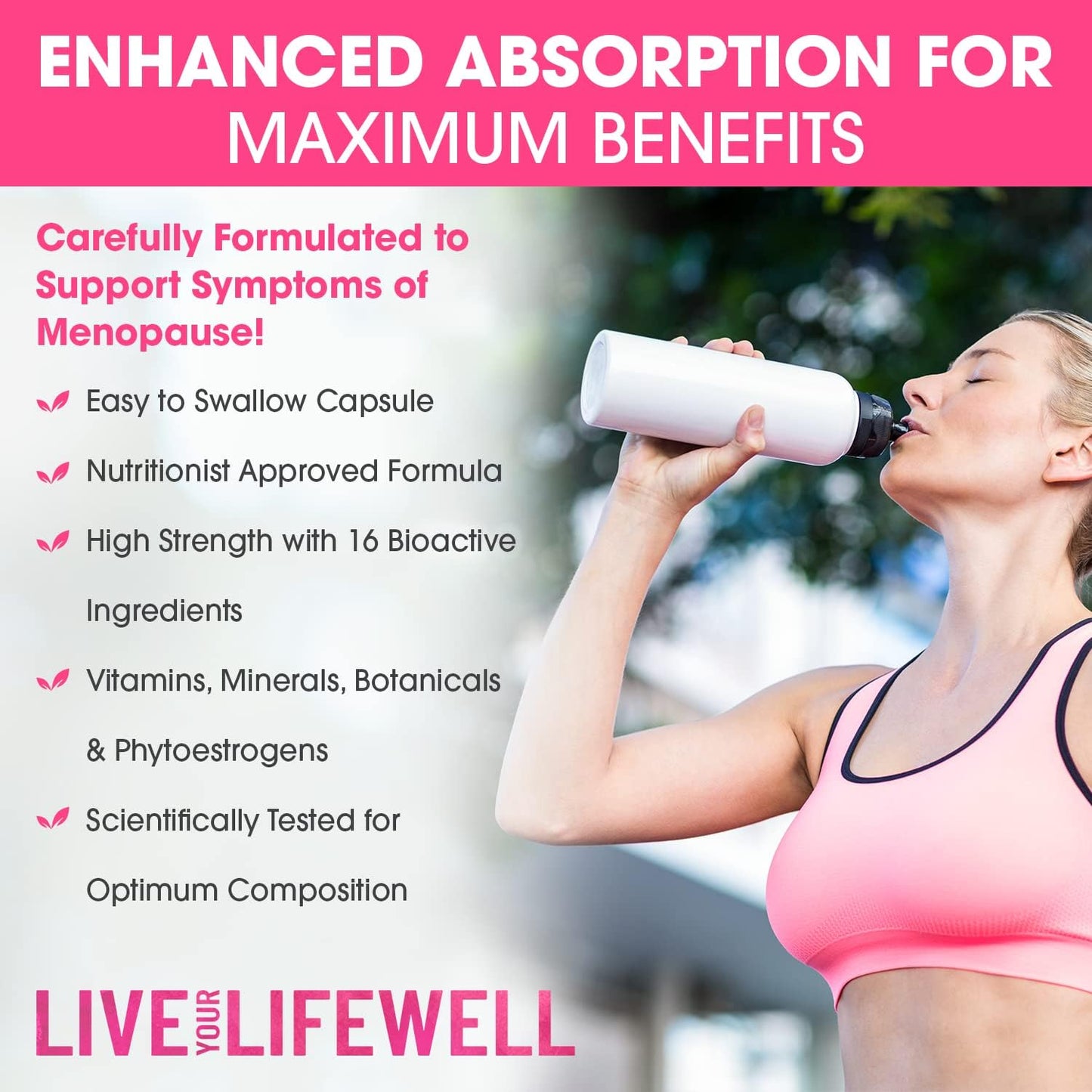 Hormone Happy Menopause Support Supplement | 60 Vegan Capsules | 16 Active Ingredients | High-Strength Daily Formula for Energy, Hormonal Balance & Immune Support | by Ultimate Blend