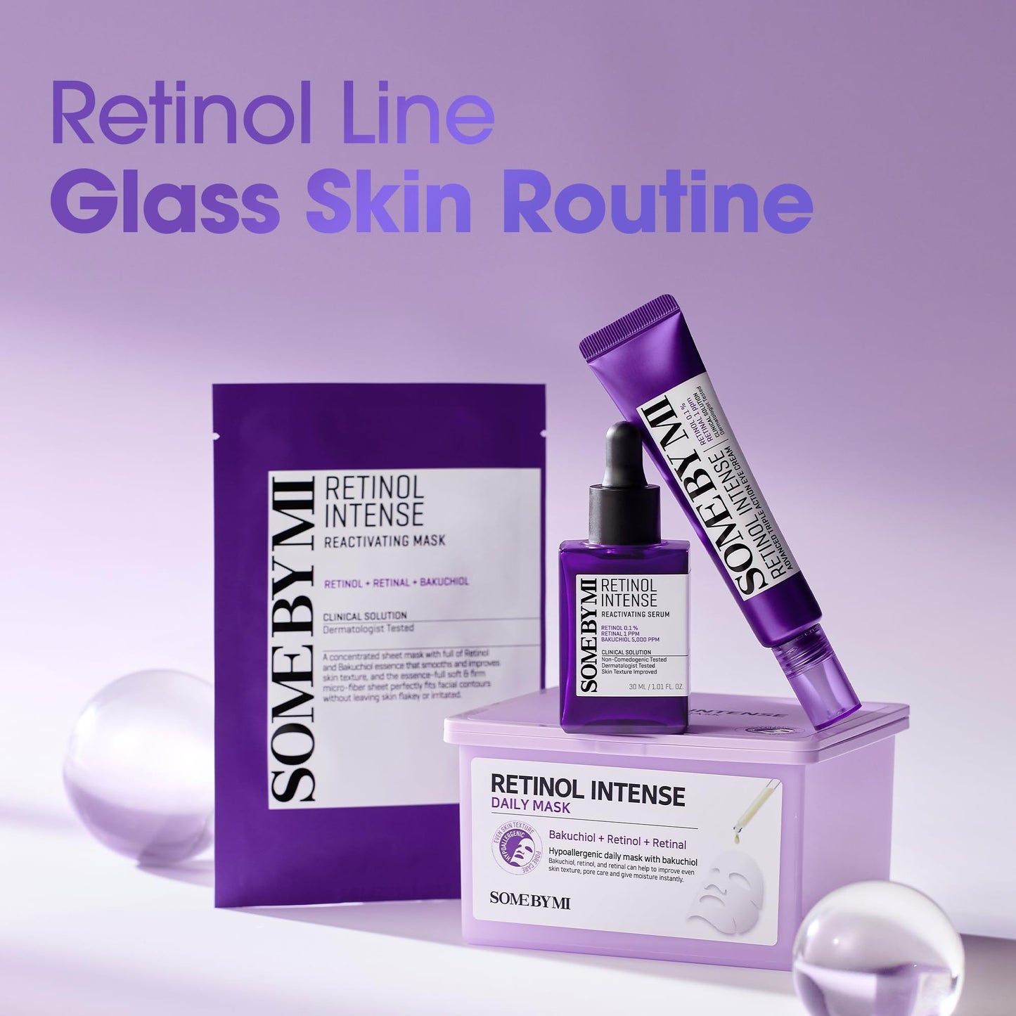 SOME BY MI Retinol Intense Reactivating Serum 30ml - Glow Bakuchiol & Niacinamide - Retinal & Retinol for Anti-Aging & Wrinkle Reduction - Vegan-Friendly Glass Skin Korean SkinCare