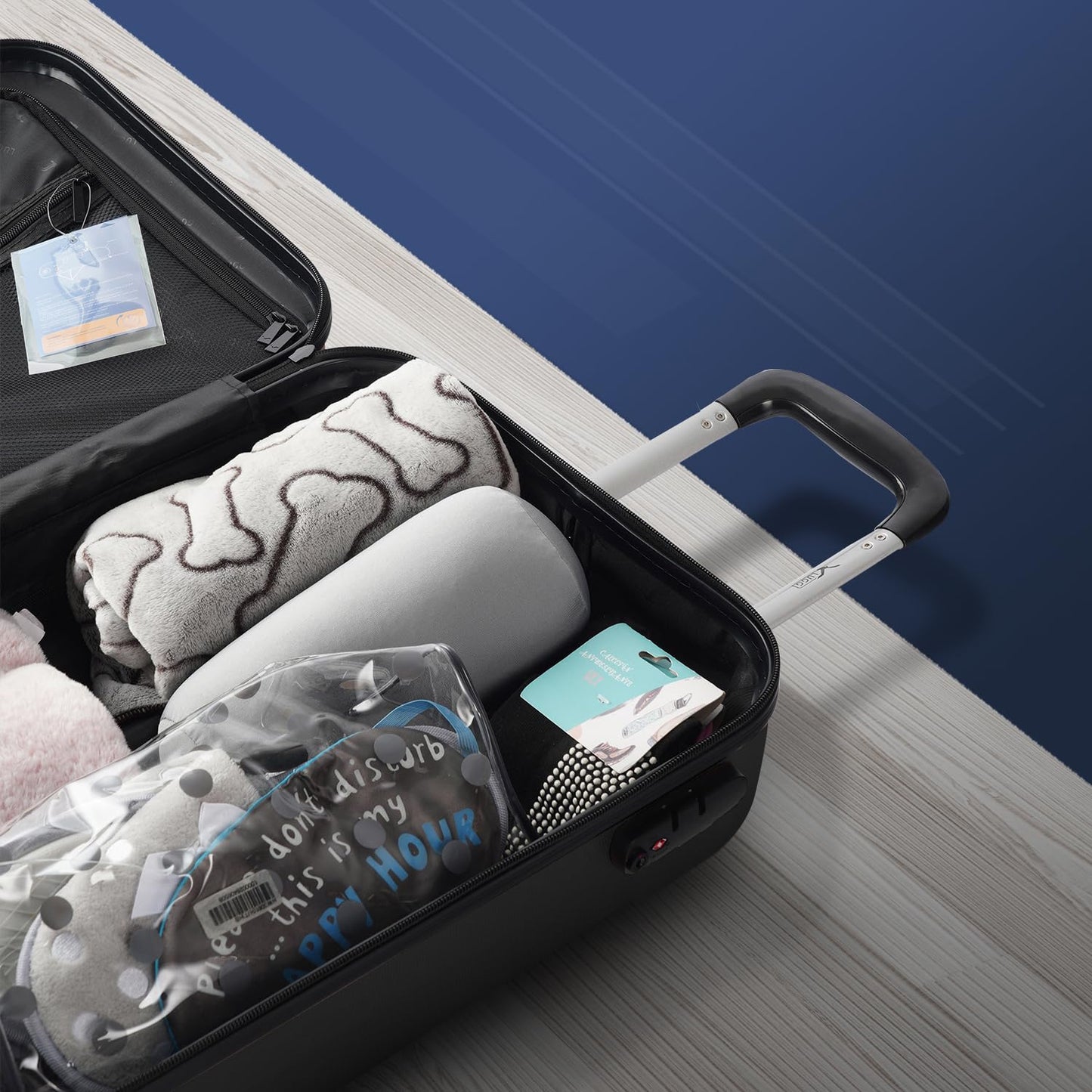 LUGG 20 Inch Skywander Lightweight Travel Cabin Bag - Carry On Approved Suitcase, ABS Shell Protection, Water Resistant & Safe Locking System - Easyjet Overhead Compliant (55x20x35cm)