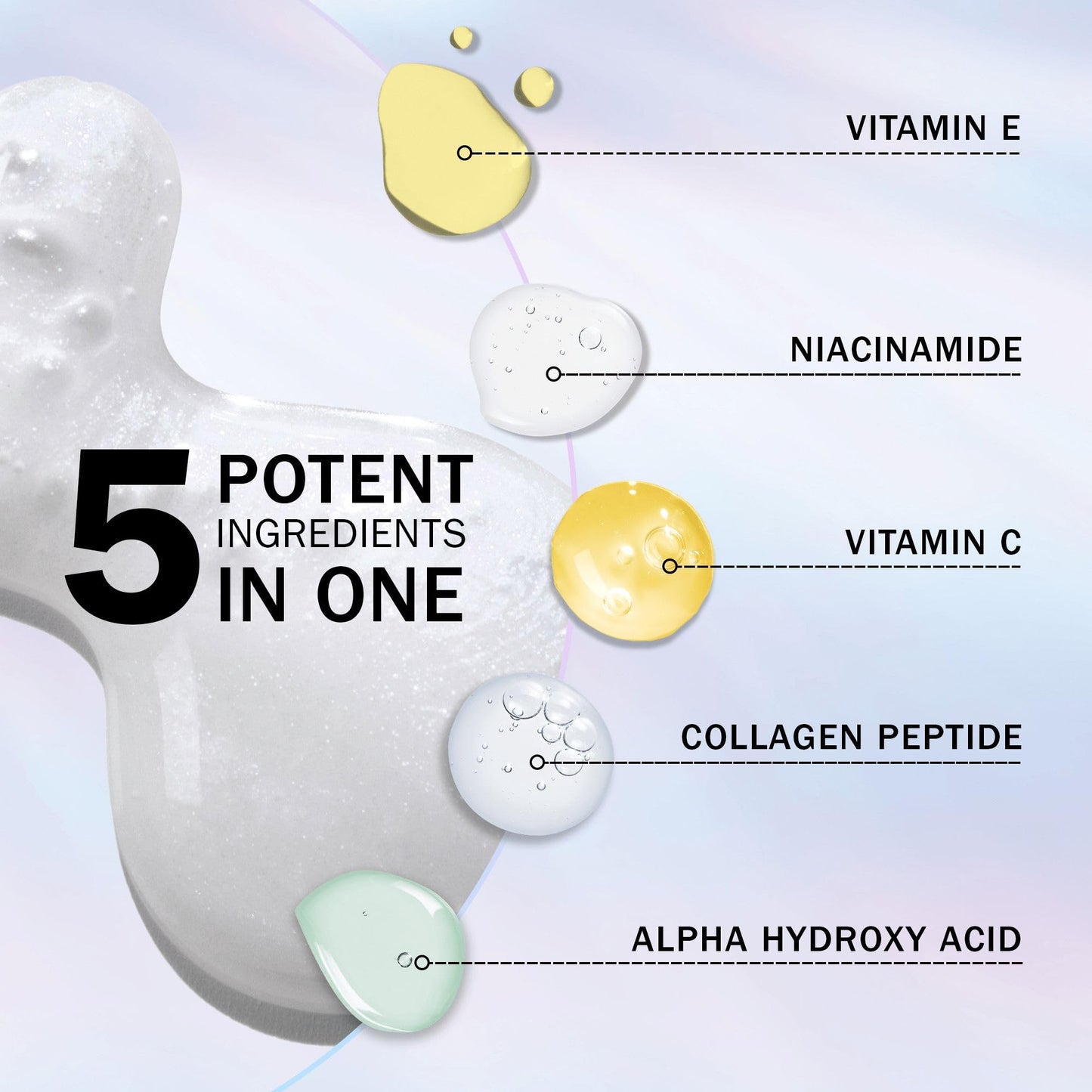 Olay Super Serum 5-in-1 Benefits, Hydrating Face Serum 50 ml, With Vitamin C, Niacinamide, Collagen Peptides & Vitamin E, Glowing, Firmer and Smoother Skin, Lightweight Formula