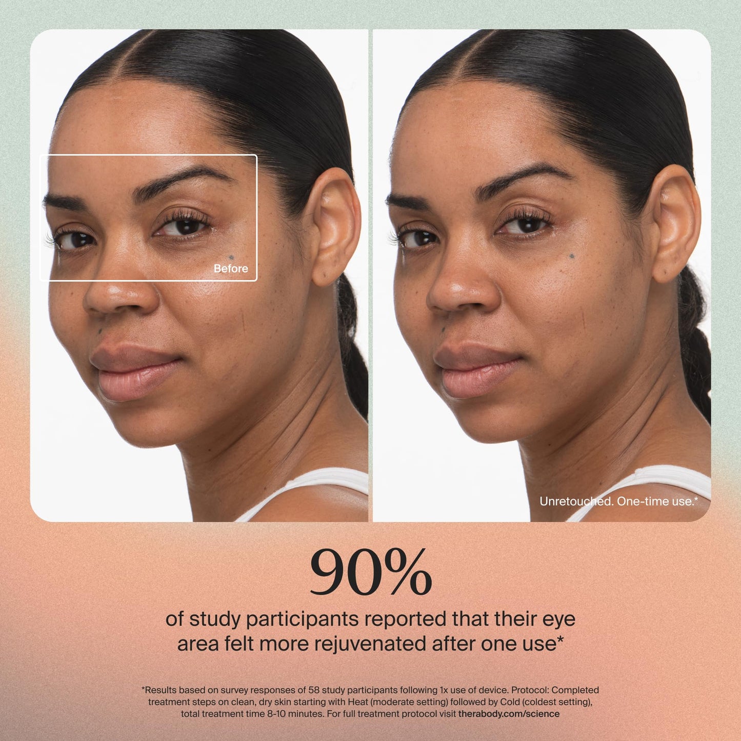 TheraFace Depuffing Wand – Cold and Heat Skincare Treatment to depuff and Glow (White)