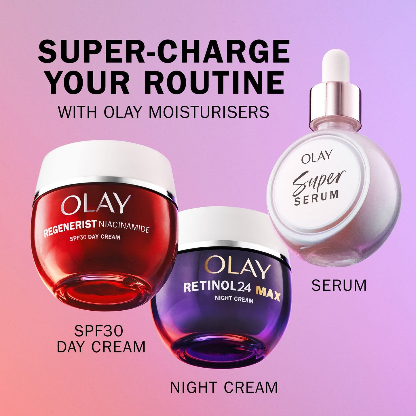 Olay Super Serum 5-in-1 Benefits, Hydrating Face Serum 50 ml, With Vitamin C, Niacinamide, Collagen Peptides & Vitamin E, Glowing, Firmer and Smoother Skin, Lightweight Formula
