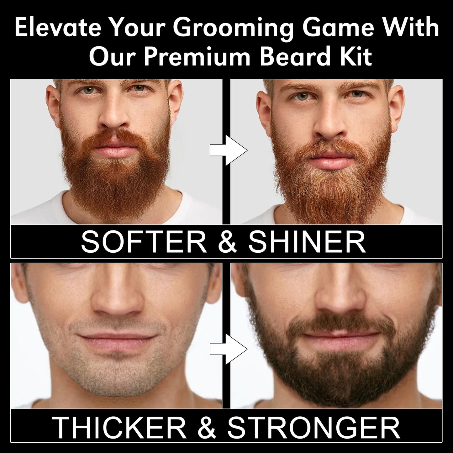 XIKEZAN Fathers Day Dad Gifts,Beard Grooming Kit for Men w/Beard Conditioner, Wash, Oil, Balm,Brush,Anniversary Birthday Valentines Gifts for Men Him Daddy Husband Boyfriend Christmas Stocking Fillers