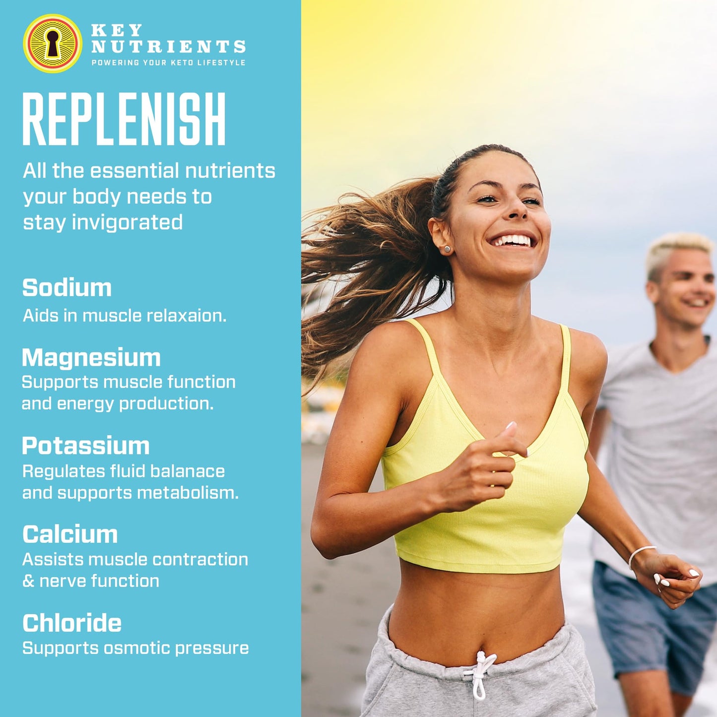 Key Nutrients Electrolytes Powder - Multivitamin & Minerals Electrolytes Powder - 90 Servings of Refreshing Lemonade - Hydration Powder - Supercharged Rehydration Sachets with 16 Vitamins & Minerals