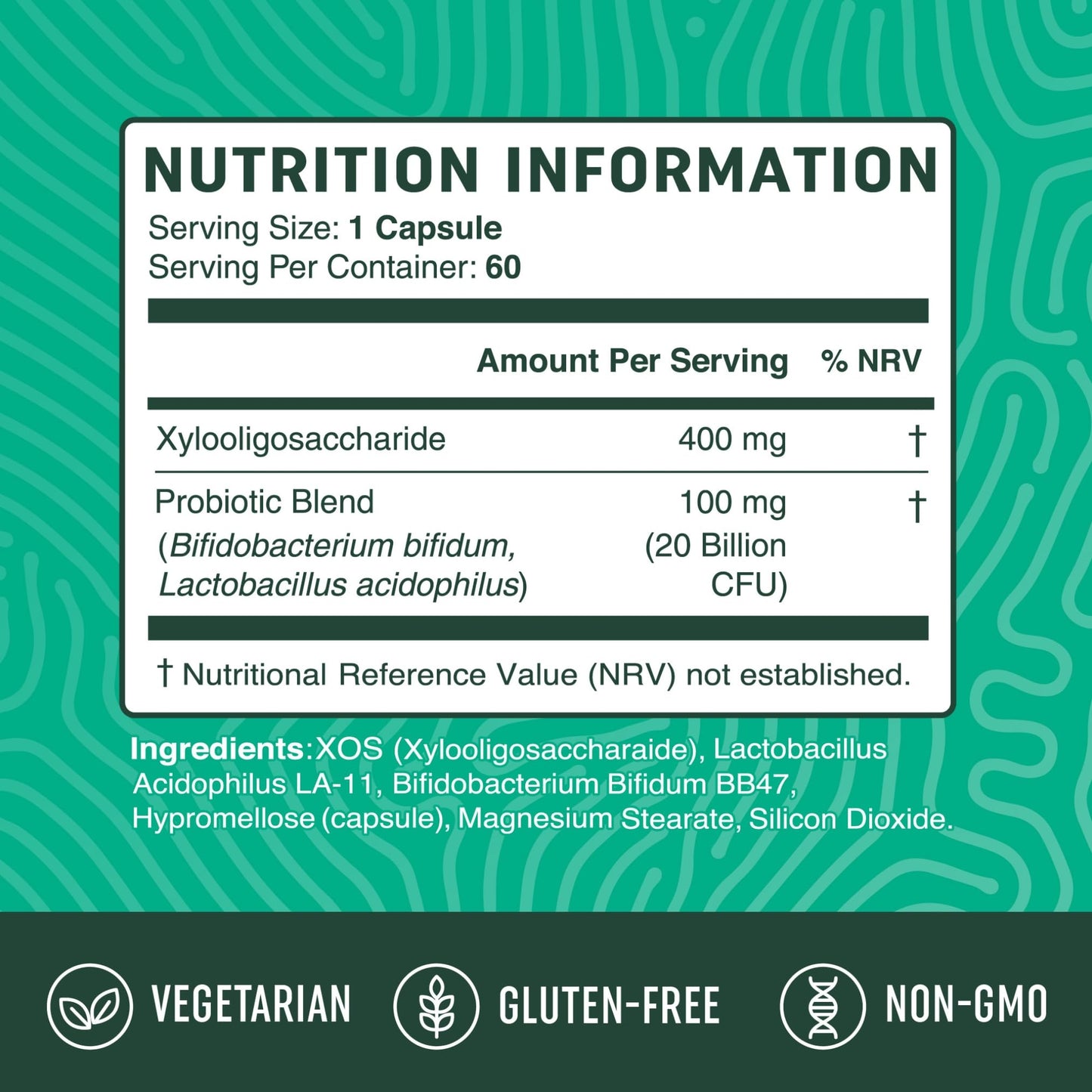 Probiotic and Prebiotic Capsules | Synbiotic Gut Health & Bloating Support for Women & Men | Enzymes with Pre and Probiotics for Gut Health Supplements | 20 Billion CFU | Non-GMO, Vegetarian | 60 Ct