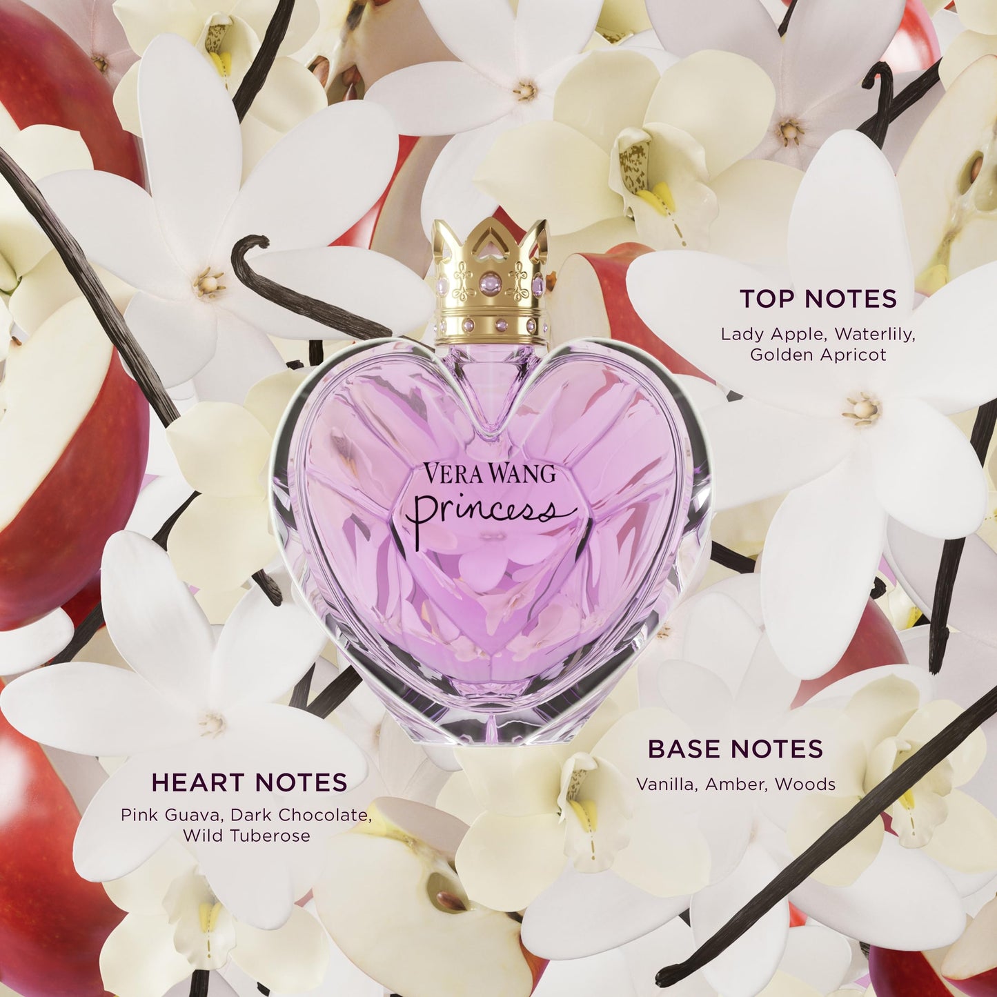 VERA WANG Princess - Eau de Toilette for Her - Fruity & Floral Fragrance with Notes of Lady Apple, Pink Guava and Vanilla - Medium Longevity - 100ml