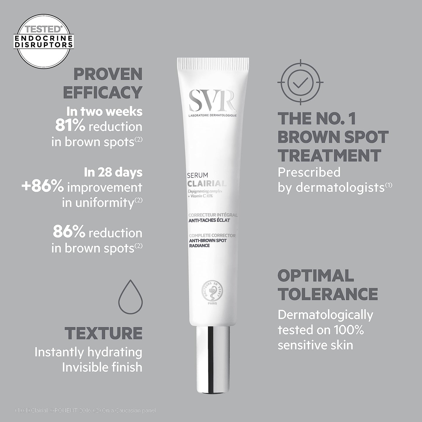 SVR CLAIRIAL Hyperpigmentation, Dark Spot Serum, Radiance Booster and Complexion Corrector, 30ml (Tube with canula)