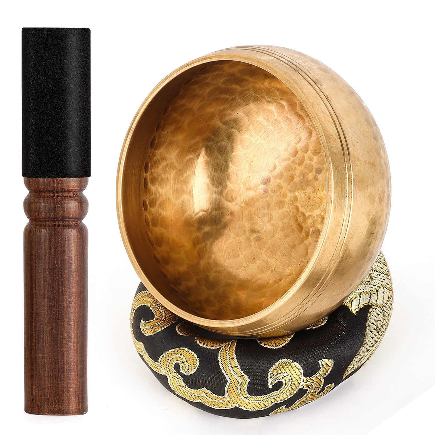 Tibetan Singing Bowls Set-100% Hand-hammered in Nepal Sound Bowl for Meditation, Yoga, Chakra, Meditation Accessories, Unique Christmas Xmas Gifts for Women, Men (8 cm) (8 x 5 cm)