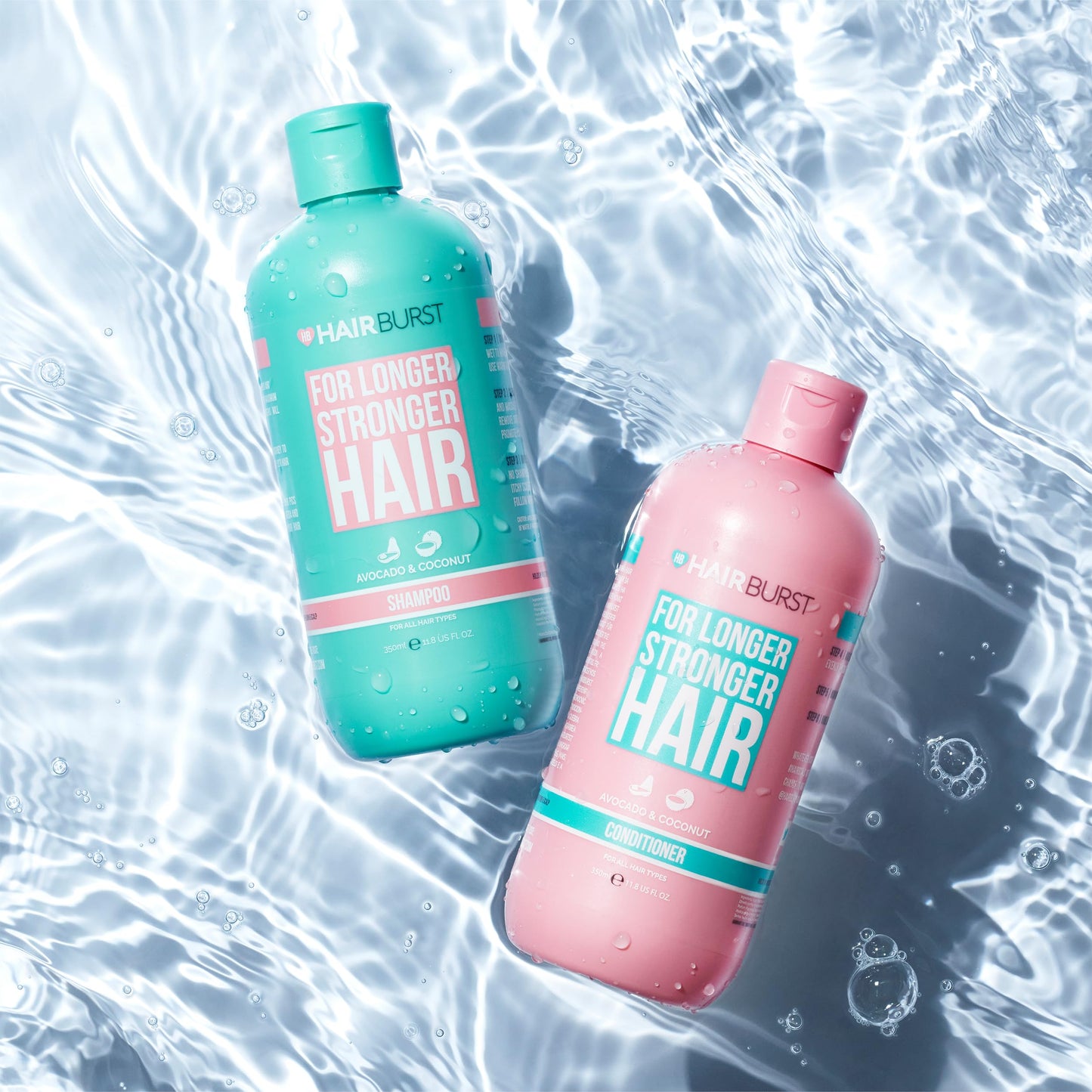 HAIR BURST Shampoo and Conditioner Set — SLS Free Hair Growth and Thickening Treatment for Women - Coconut and Avocado Scented - Suitable for All Types, Promotes Strong and Healthy Hair