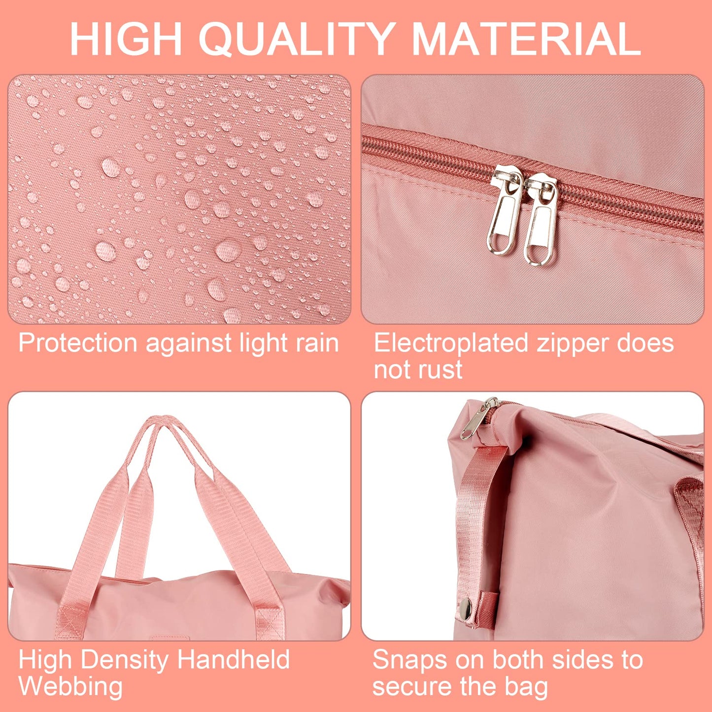 CS COSDDI Travel Duffel Bag, 29L Weekend Bag with Trolley Sleeve, Dry & Wet Seperated Sports Gym Bag Waterproof Carry On Bag for Women Men Weekender Hospital Bag