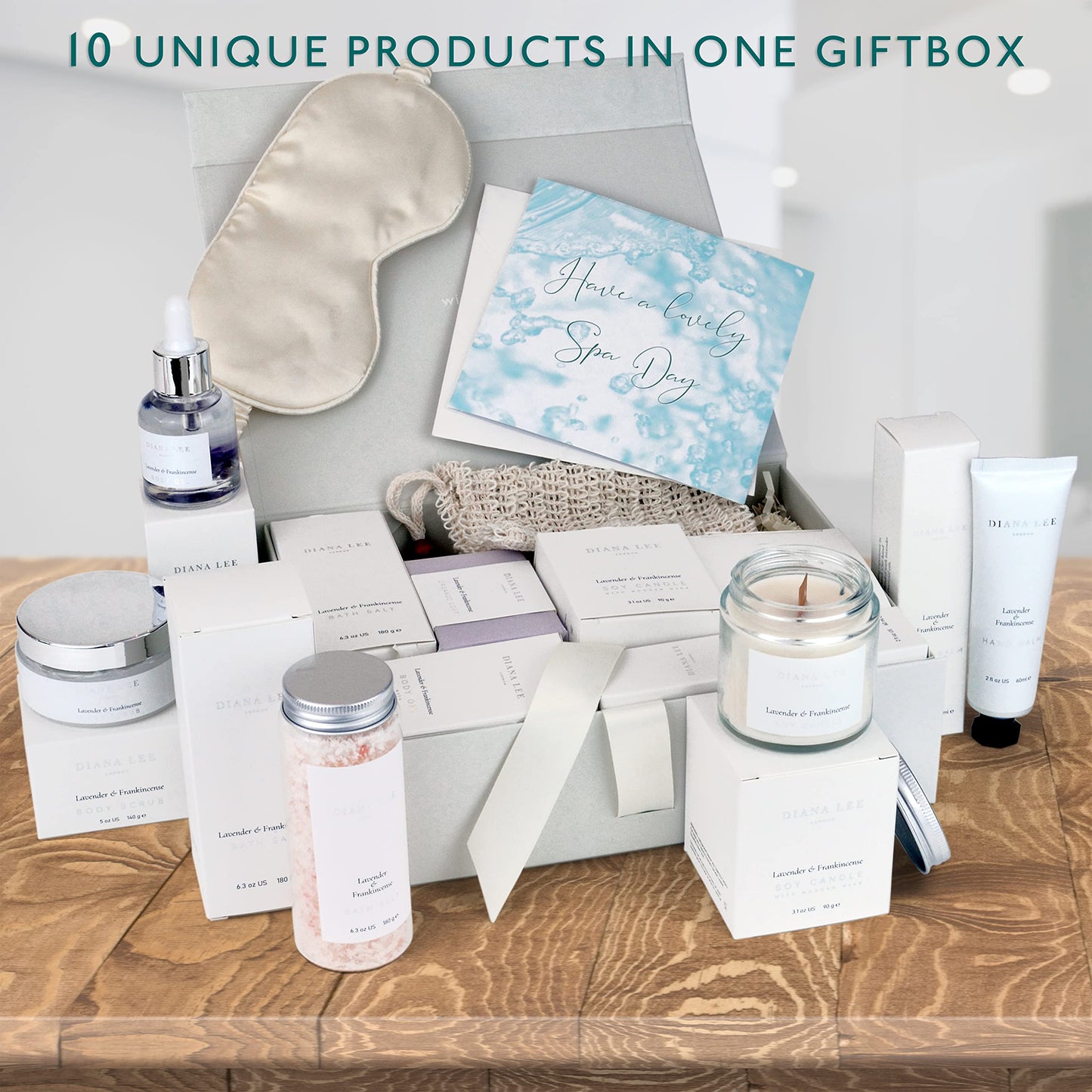 Jasmyn & Greene Relaxation Birthday Gifts for Women - Luxury Pamper Hamper Bath Set Gifts for Her with Lavender. Spa Sets for Mum with Organic Self Care Presents. Pamper Gift for Womens Birthday