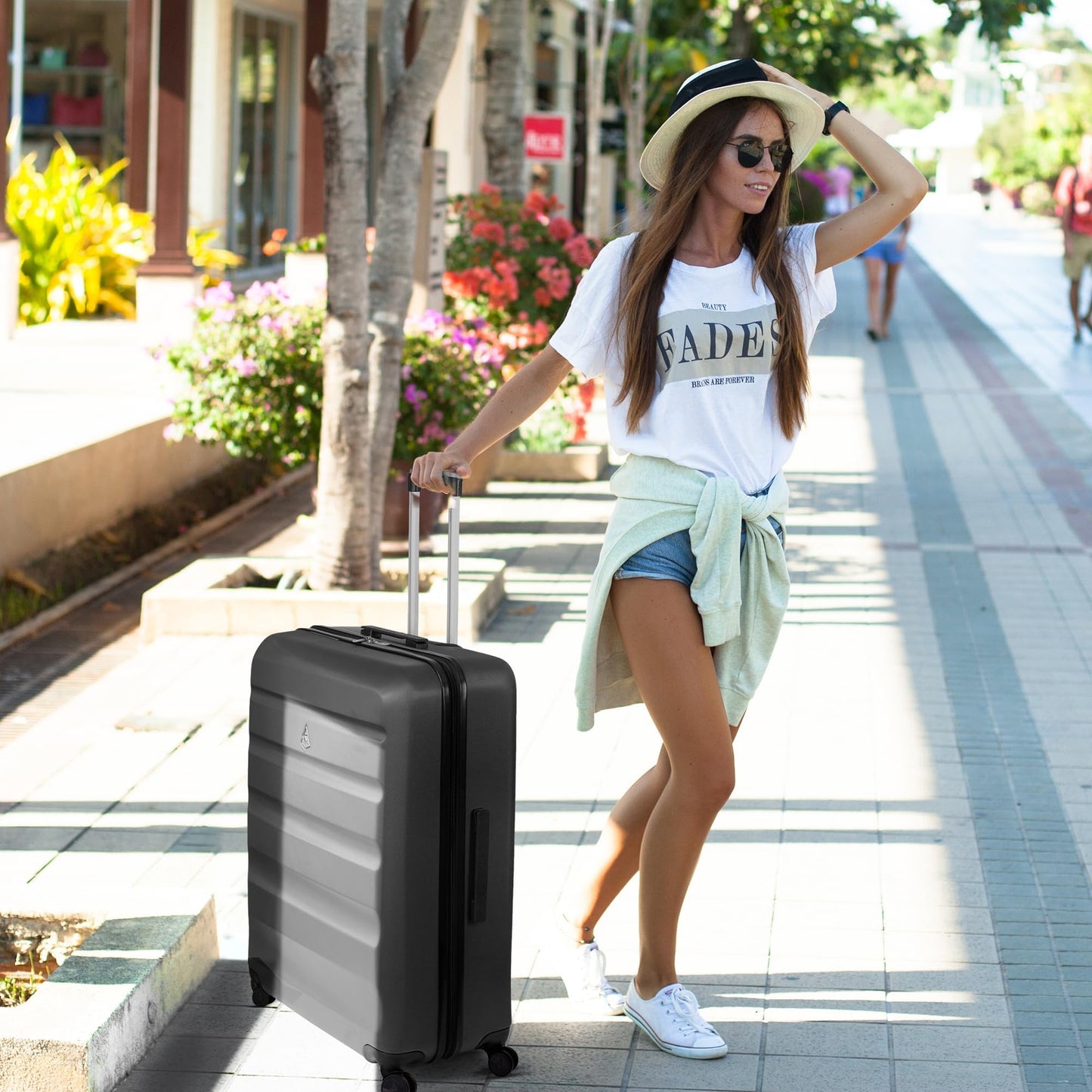 Aerolite Large Lightweight ABS Hard Shell Travel Hold Check in Luggage Spinner Suitcase with 4 Wheels, 29"