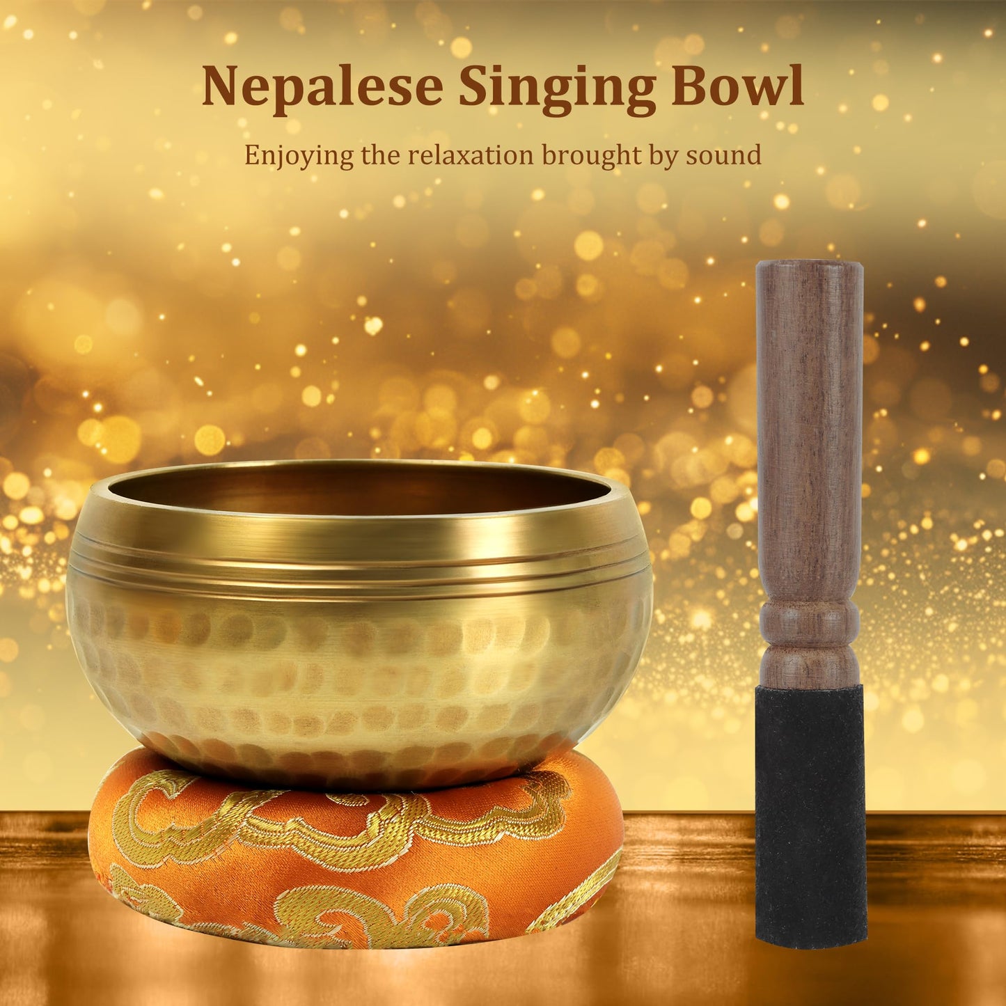 DiDiBirDi 3.14In Tibetan Singing Bowl Set 7 Chakra Crystal Stones Handmade in Nepal for Meditation,Mindfulness and Relaxations