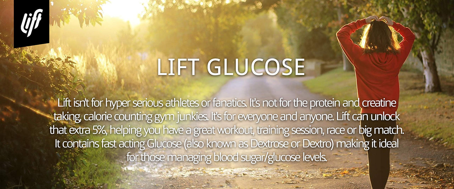 Lift Fast-Acting Glucose Chewable Energy Tablets, Raspberry, 12 Pack of 10-Tablet Tubes