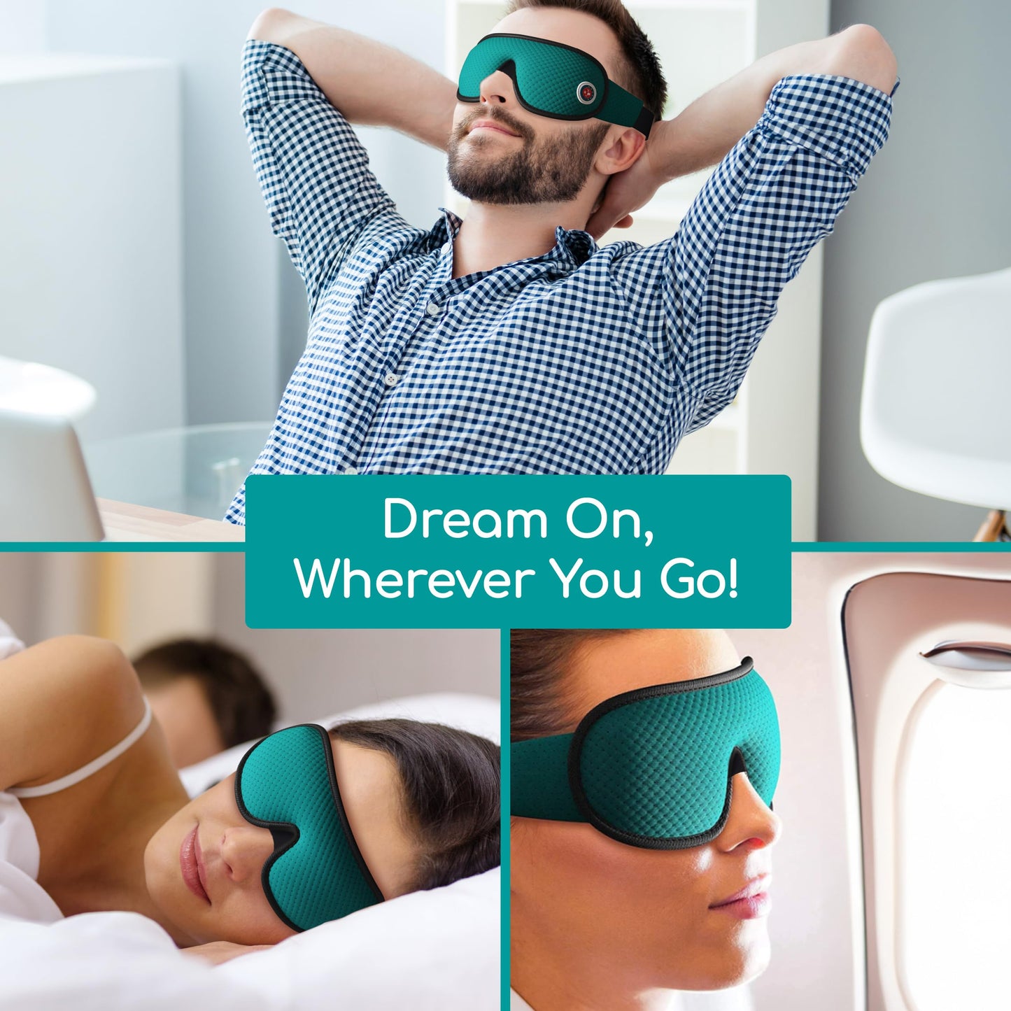 Medi Grade 100% Blackout Eye Mask for Sleeping - Breathable 3D Sleep Mask for Men and Women with Sleep Aid Zero-Eye-Pressure Technology designed for Eye Masks for Sleeping - Sleeping Mask Bag Included