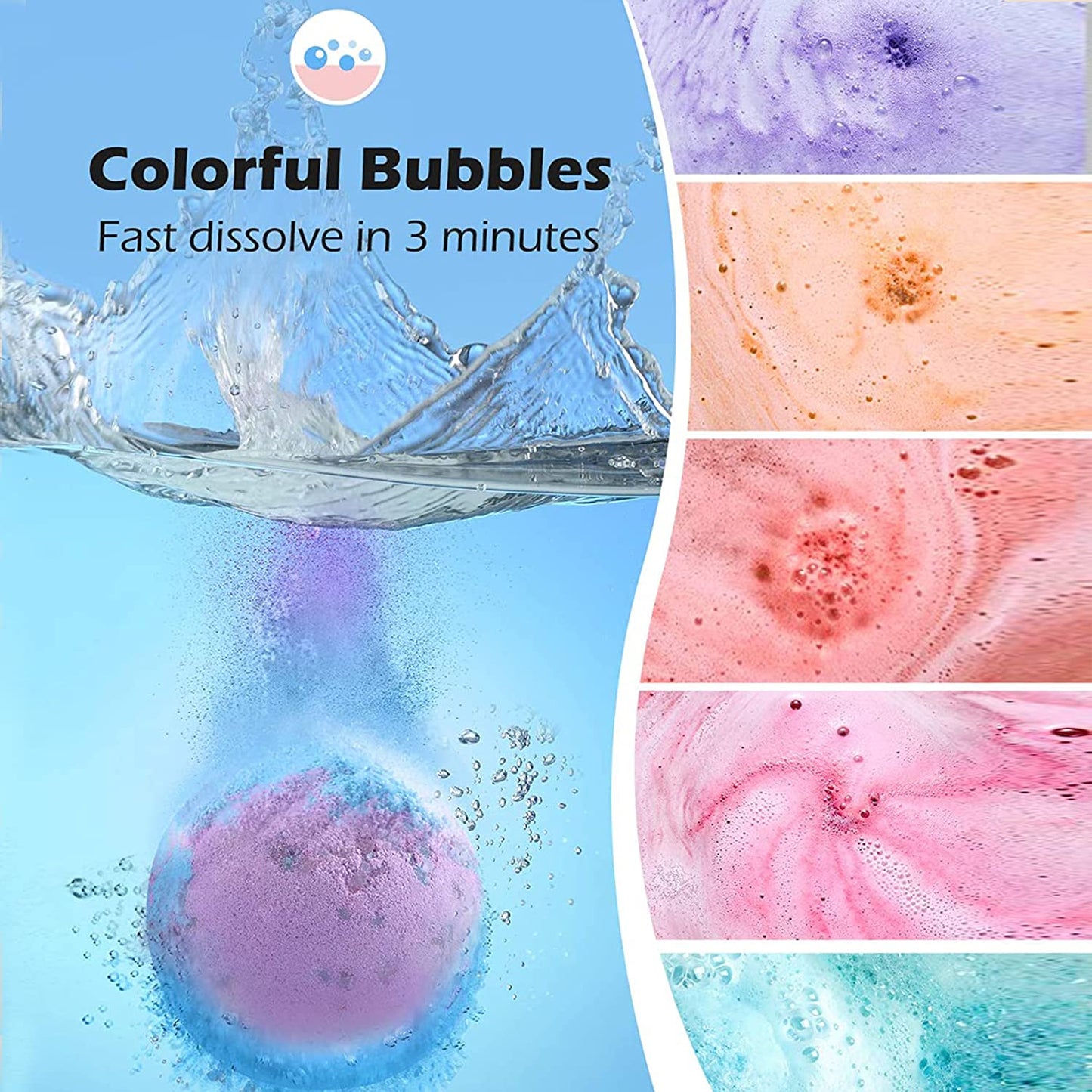 OFUN Bath Bombs & Scented Candles Gift Set, Large Bombs for Women Gifts, Spa Gift Idea for Girls, Friends, Kids Girlfriends Mum Mother's Day Birthday | 5 Bubble Balls & 4 Organic Soy Candles