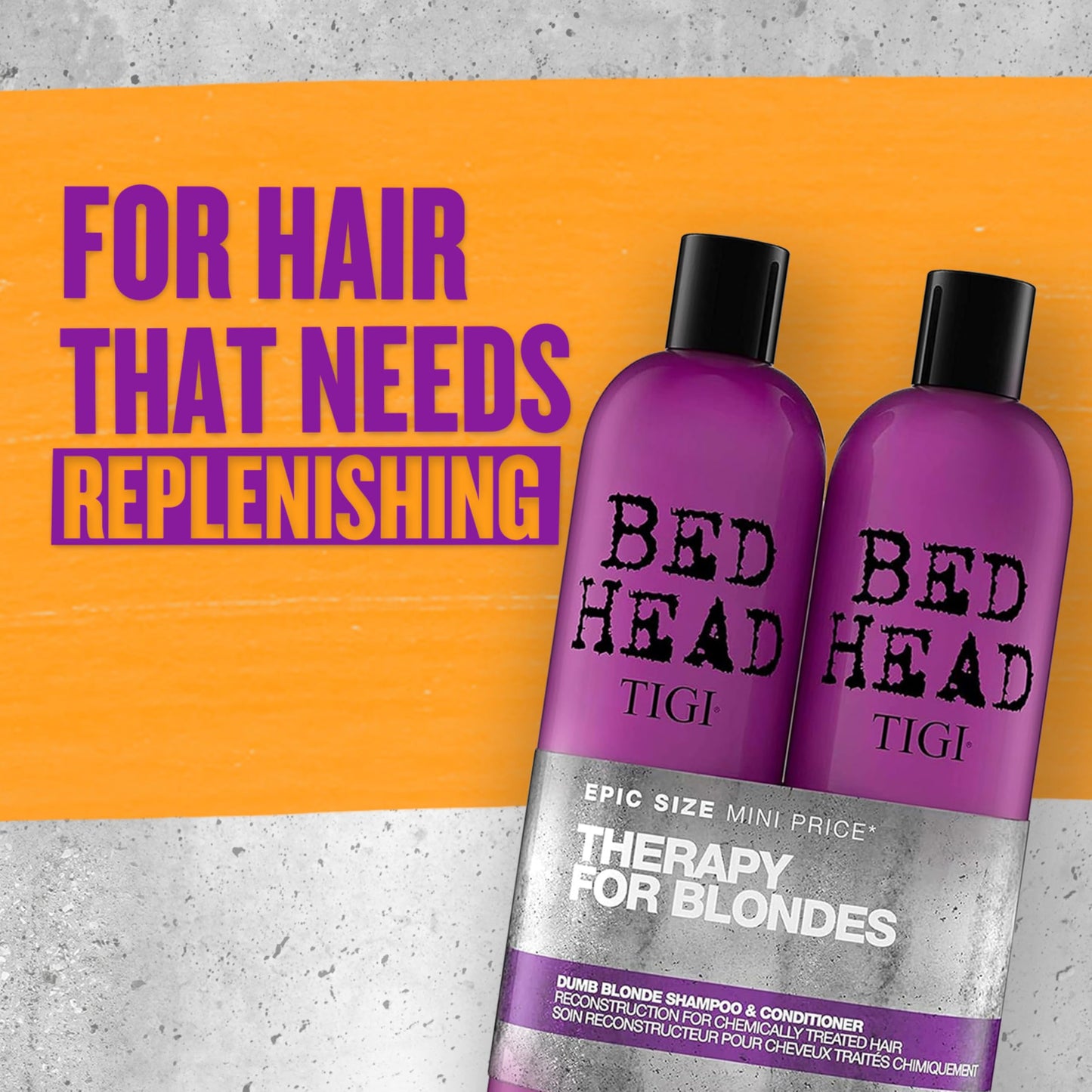 TIGI Bed Head Dumb Blonde Shampoo and Conditioner Set - Nourishing Professional Coloured Hair Treatment - Ideal For Blonde Hair - 750 ml (Pack of 2)