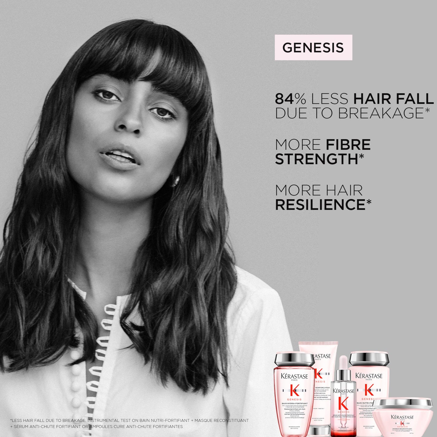Kérastase Genesis Travel-Size Discovery Gift Set, With Shampoo, Conditioner and Blow-Dry Spray, Nourishing and Fortifying Routine, For Weakened Hair, Infused with Ginger Root and Edelweiss Flower