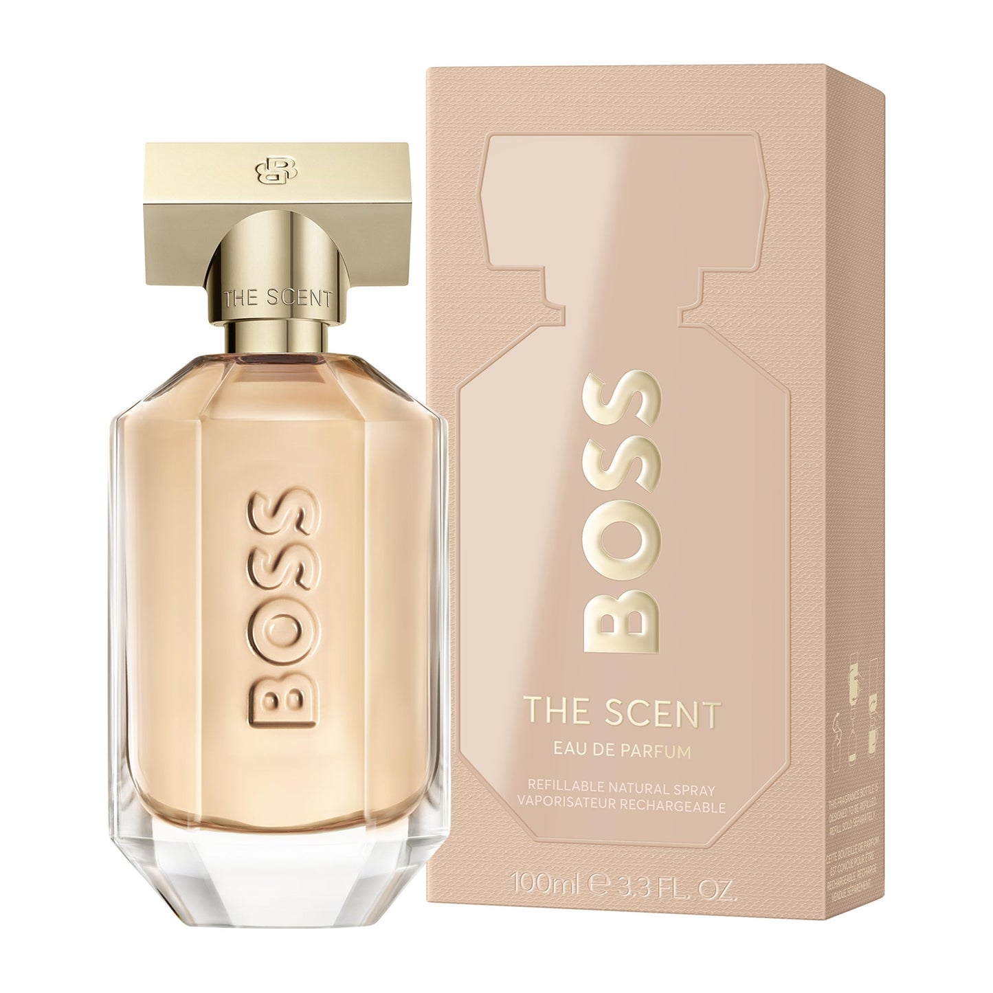 BOSS The Scent - Eau de Parfum for Her - Ambery Fragrance with Notes of Honeyed Peach, Osmanthus Flower and Roasted Cocoa - High Longevity - 100ml