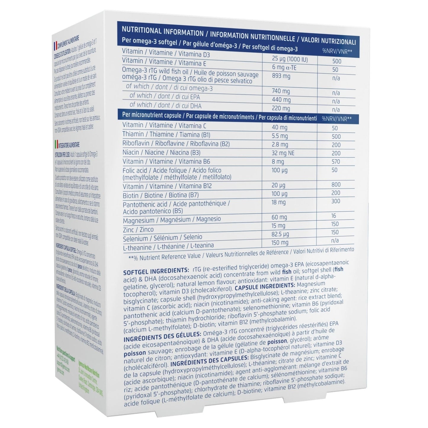 MindCare Balance with Magnesium Glycinate, L-Theanine, Omega-3 EPA DHA & B-Vitamins, Calming Supplement, 60 Capsules, by Igennus