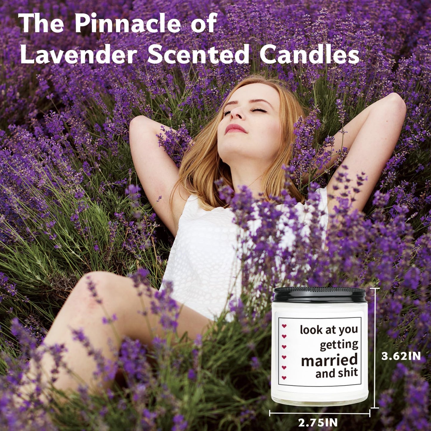 VivaJoy Engagement Gift for Couples - Lavender Scented Candle, Personalized Present for Bride and Groom, Funny Wedding Gift