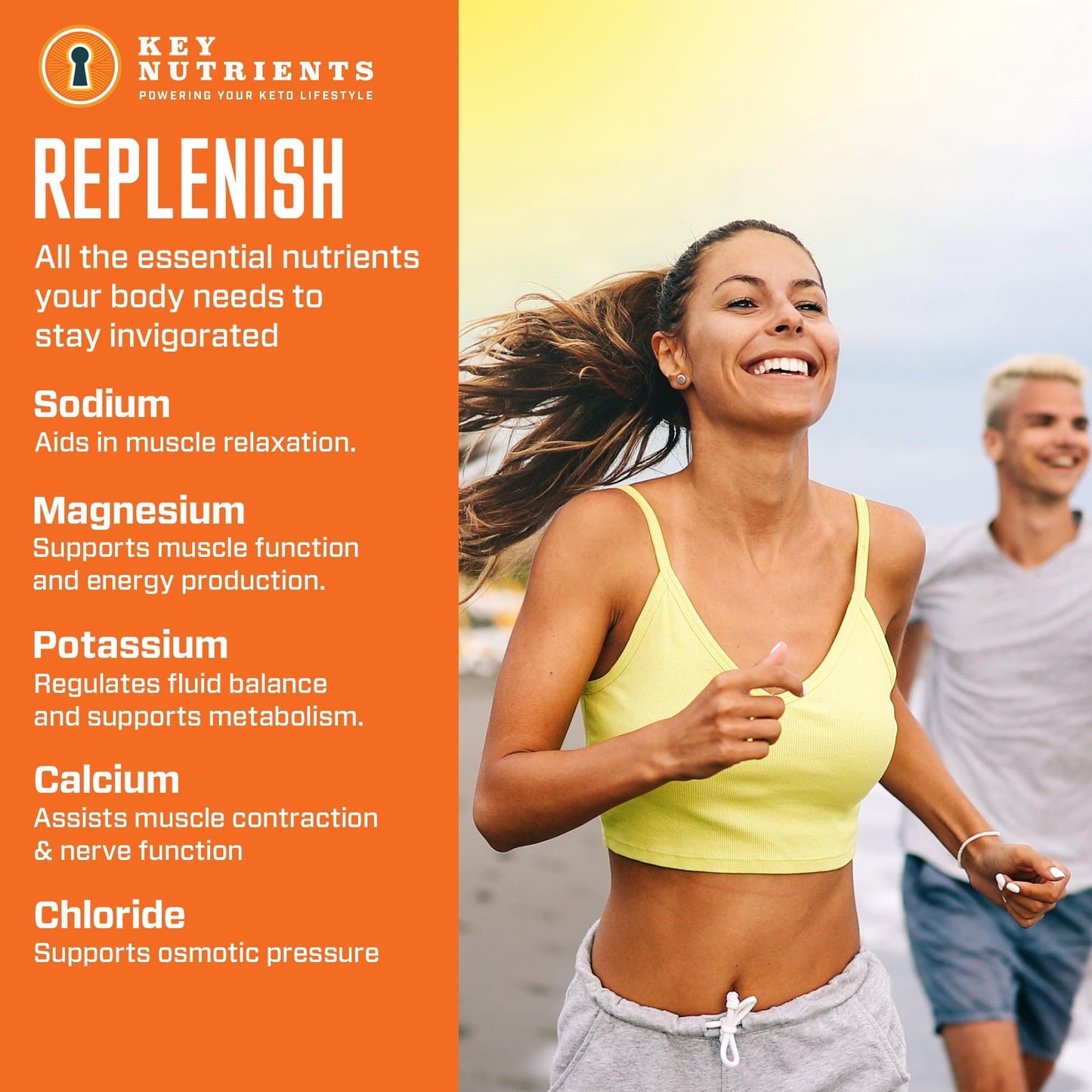 Key Nutrients Electrolytes Powder - Multivitamin & Minerals Electrolytes Powder - 90 Servings of Tangy Orange - Hydration Powder - Supercharged Rehydration Sachets with 16 Vitamins & Minerals