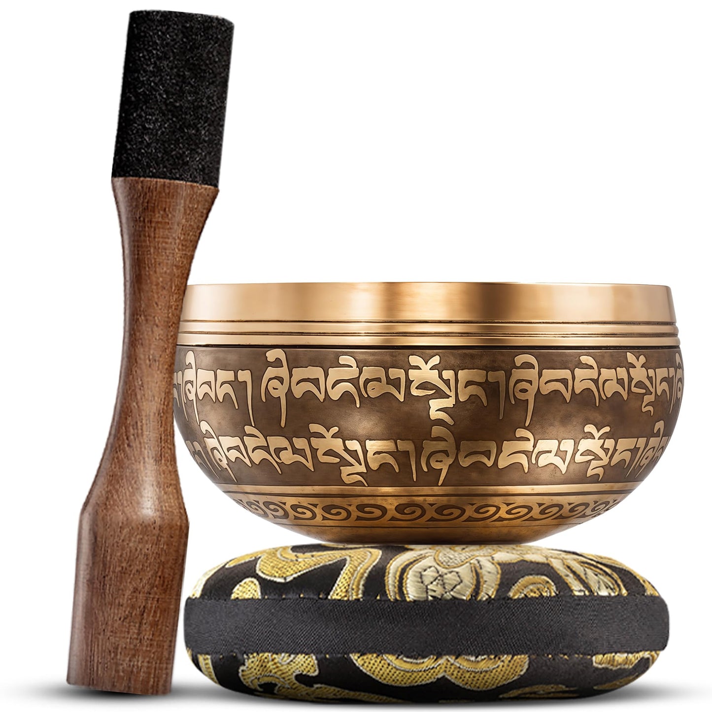 Tibetan Singing Bowl Set – Authentic Hand-Tuned Sound Bowl for Meditation – Complete Meditation Bowl Kit with Cushion, Mallet, and Guide – Perfect Singing Bowl for Yoga, Relaxation, and Sound Healing
