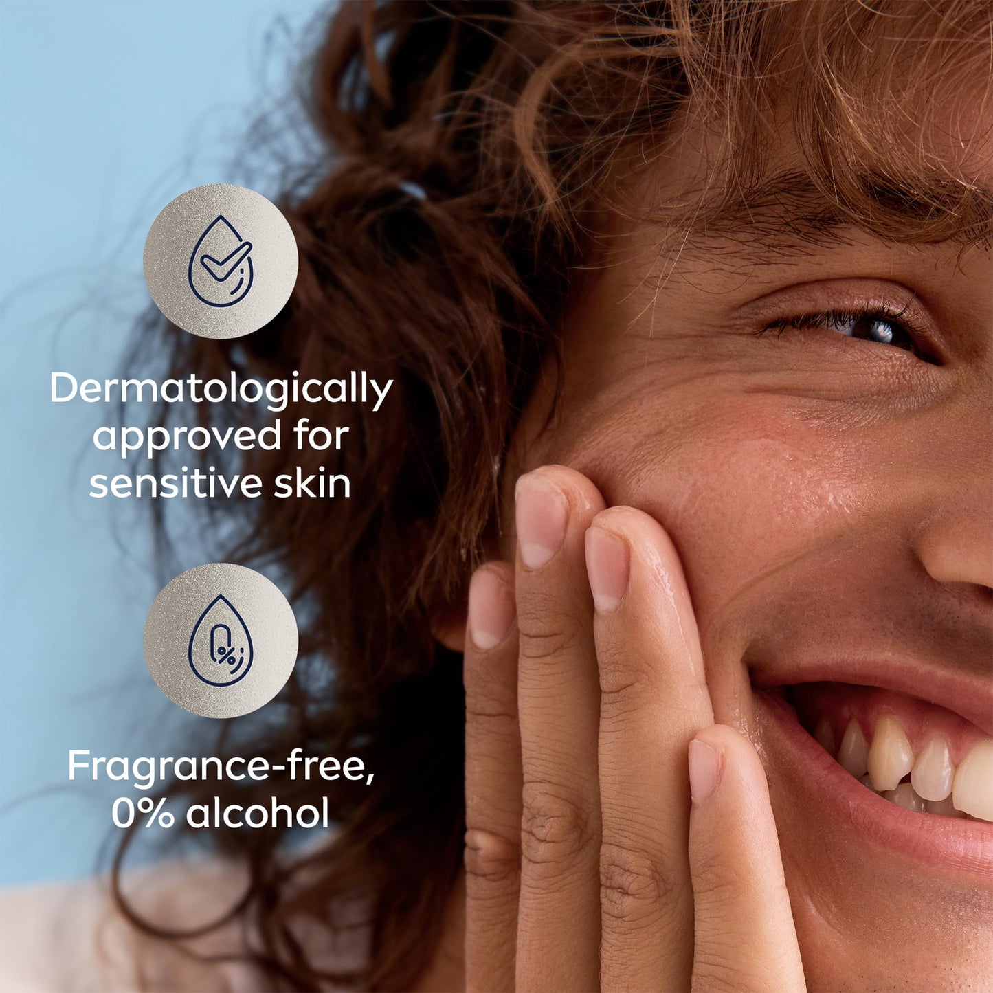 NIVEA MEN Sensitive Face Moisturiser (75ml), Men's Moisturiser with 0% Alcohol, Made for Sensitive Skin, Men's Skin Care Essentials (Packaging may vary)