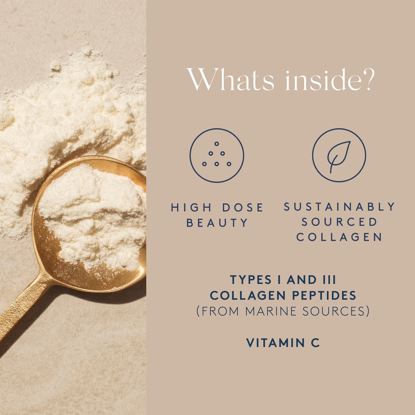 Dose & Co Marine Collagen Peptides with Vitamin C, Unflavoured - 221g Powder Supplement