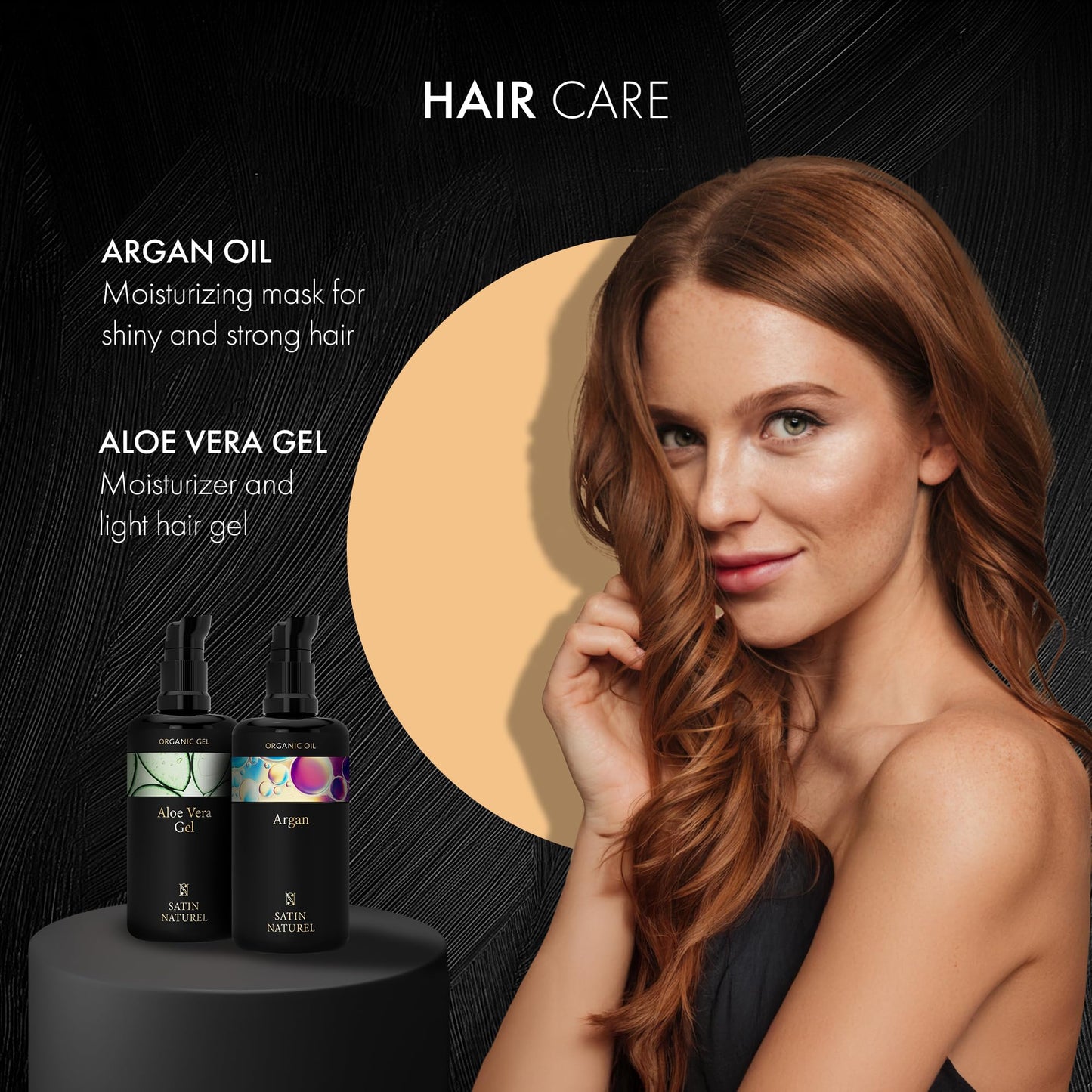 Satin Naturel Gift Set Women with Hyaluronic Acid Serum for Face + Vitamin C Serum + Aloe Vera Gel + Argan Oil + Moisturiser 5x30ml, Luxury Gifts for Women - Gift for Her - Gift Box
