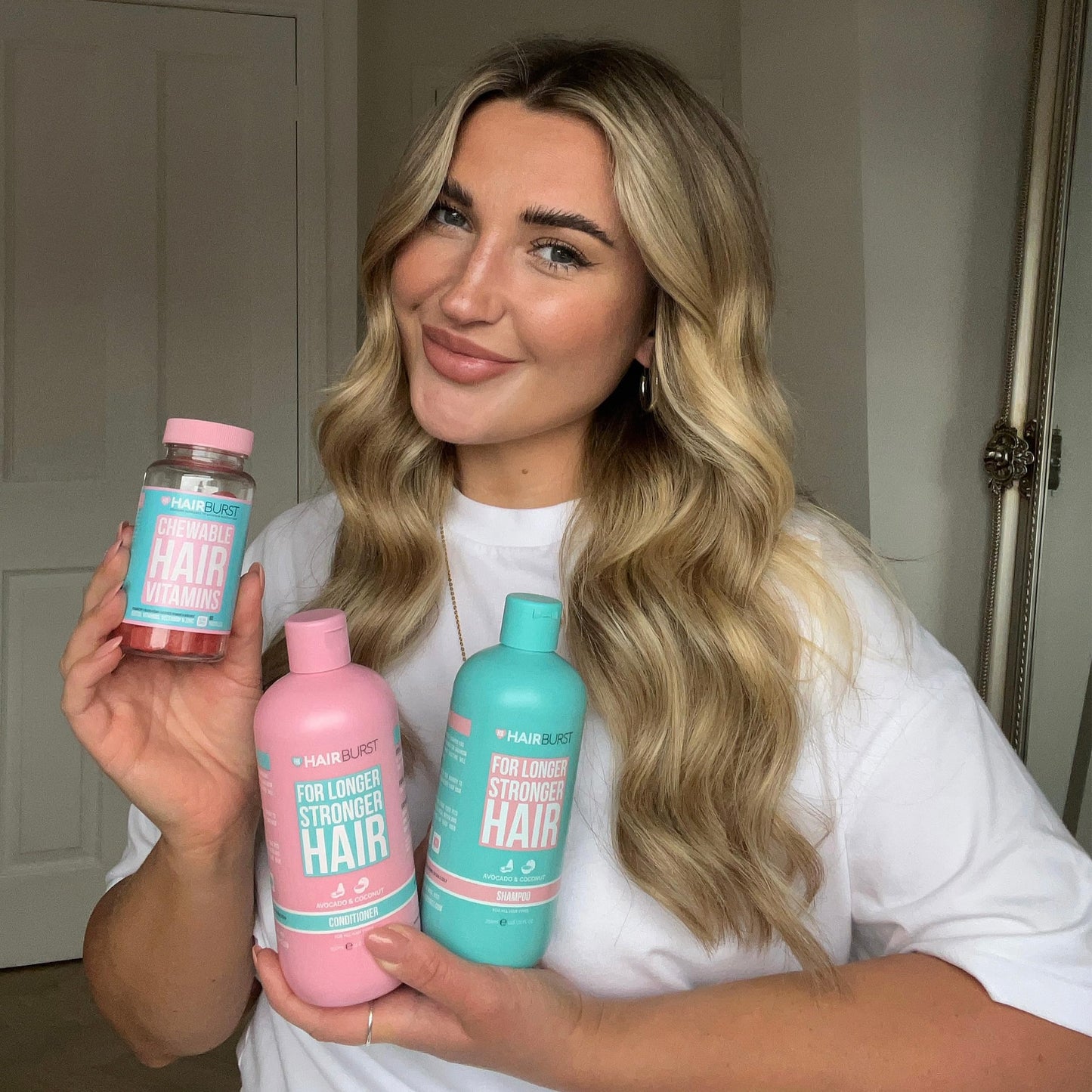 HAIR BURST Shampoo and Conditioner Set — SLS Free Hair Growth and Thickening Treatment for Women - Coconut and Avocado Scented - Suitable for All Types, Promotes Strong and Healthy Hair