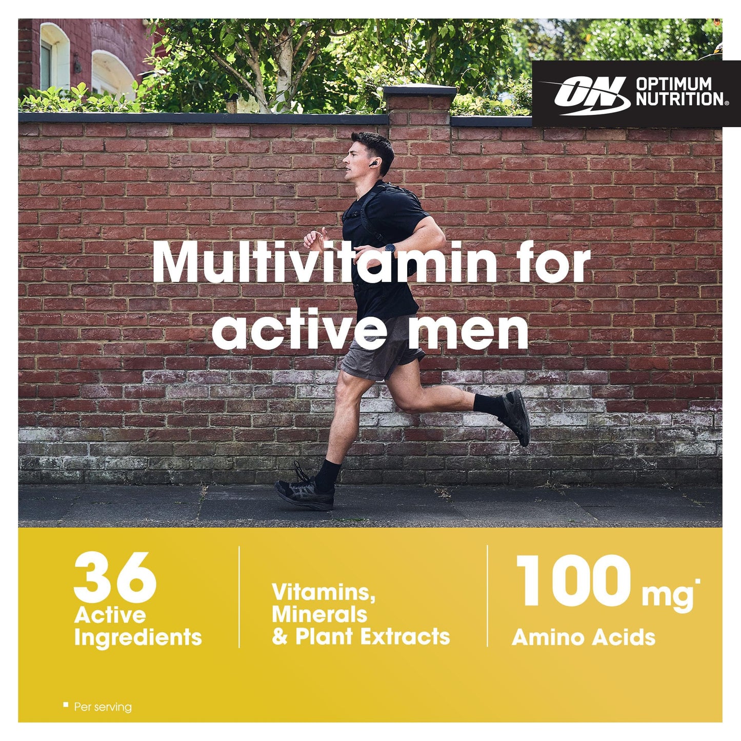 Optimum Nutrition Opti-Men Multi-Vitamin Supplements for Men with Vitamin D, Vitamin C, Vitamin B6 and Amino Acids, Unflavoured, 60 Servings, 180 Capsules