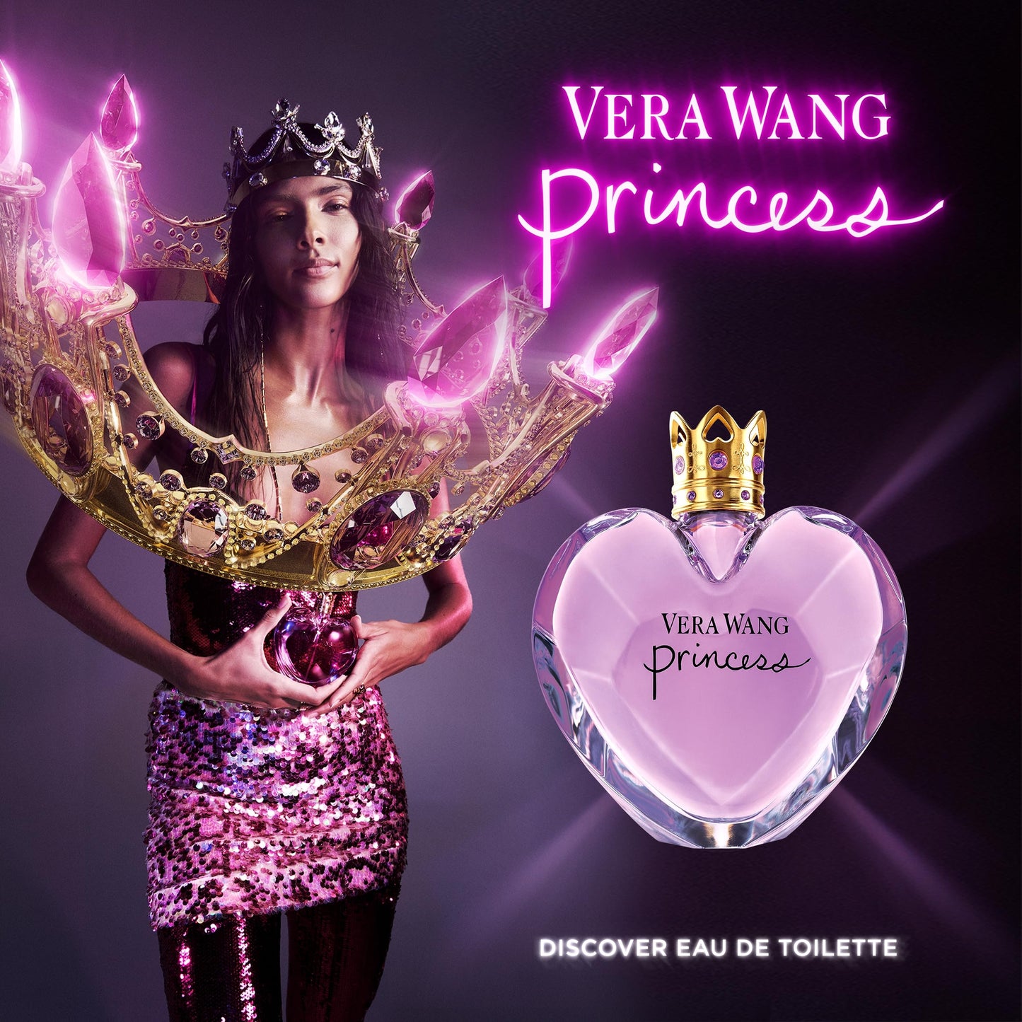 VERA WANG Princess - Eau de Toilette for Her - Fruity & Floral Fragrance with Notes of Lady Apple, Pink Guava and Vanilla - Medium Longevity - 100ml