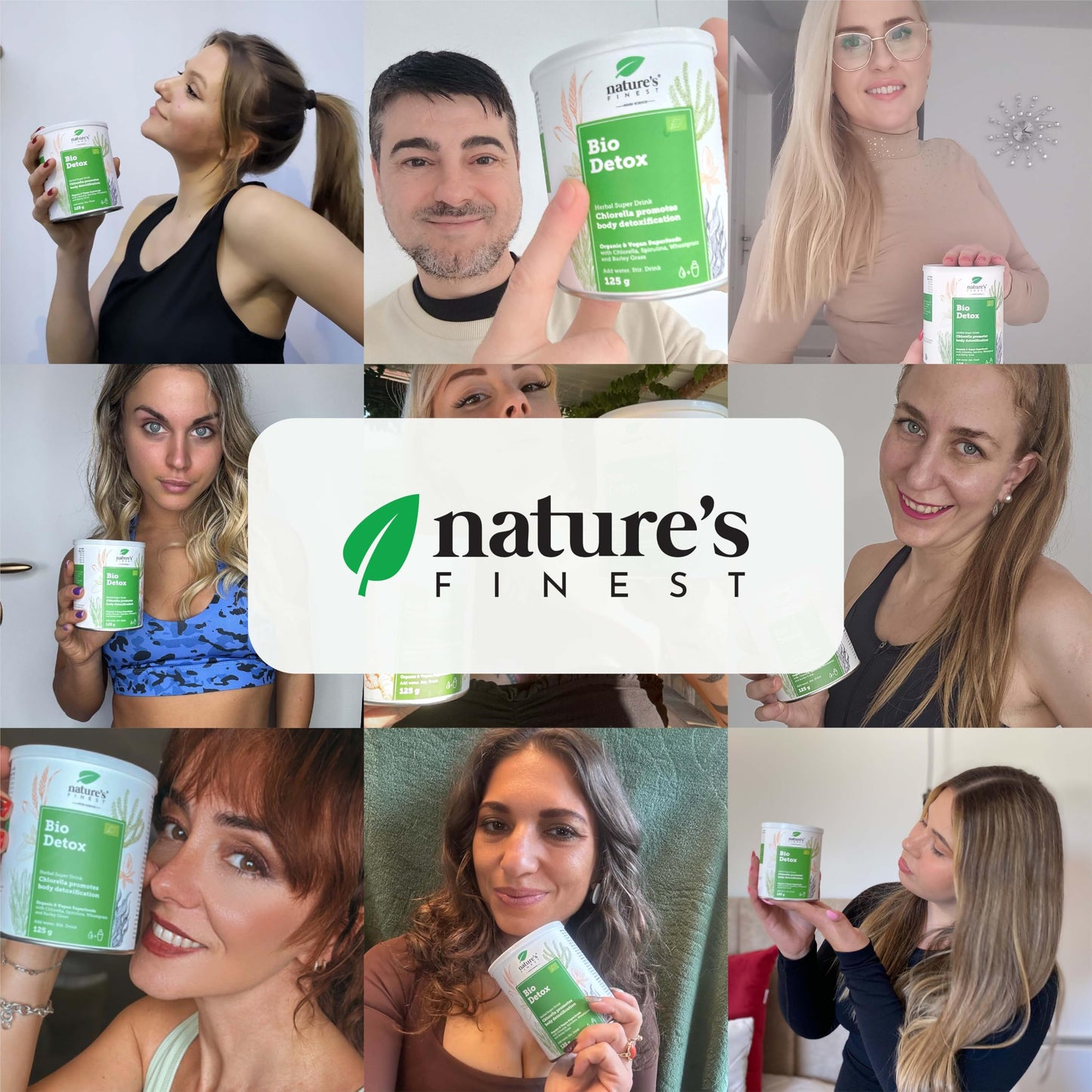Nature's Finest by Nutrisslim Bio Detox Mix with Wheatgrass, Chlorella & Spirulina - Natural Detox Drink for Body Cleanse, Gut Health & Colon Cleanse - High Fibre & Protein Content - 250 g, Vegan