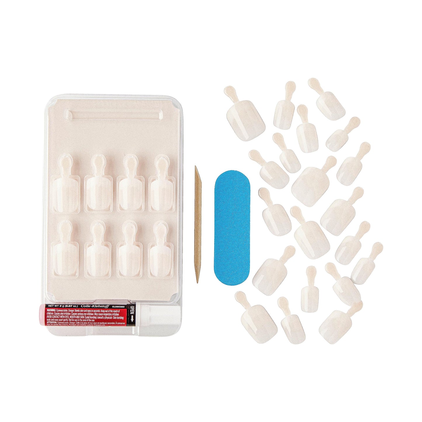 KISS Salon Acrylic French Nude Collection, Breathtaking, Real Short Length Nude Fake Nails, Includes 28 False Nails, Nail Glue, Nail File, and Manicure Stick