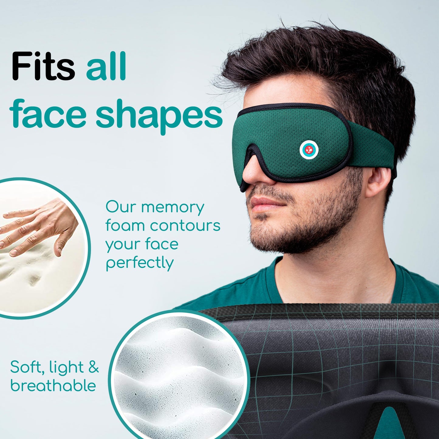 Medi Grade 100% Blackout Eye Mask for Sleeping - Breathable 3D Sleep Mask for Men and Women with Sleep Aid Zero-Eye-Pressure Technology designed for Eye Masks for Sleeping - Sleeping Mask Bag Included
