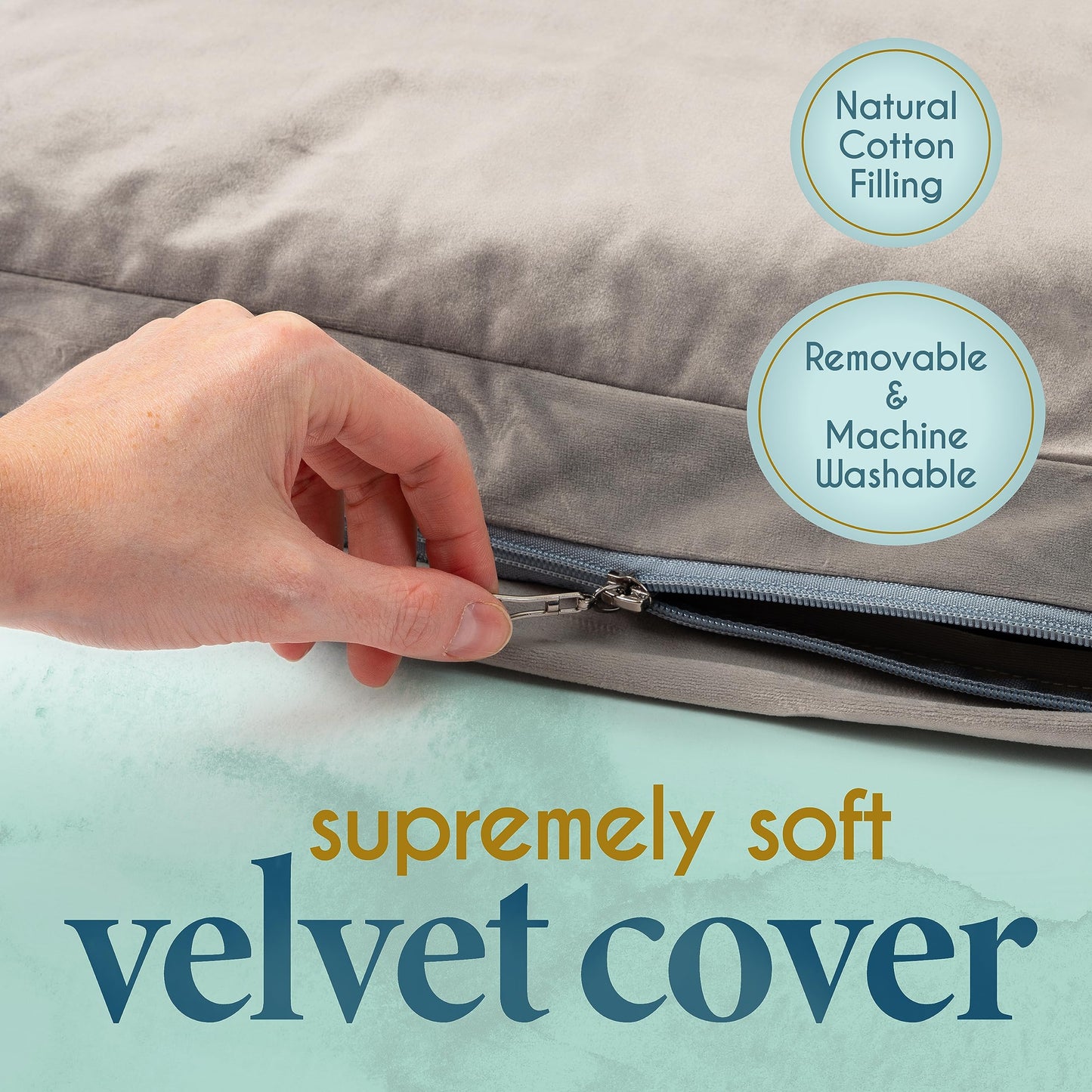 Florensi Meditation Mat Zabuton - Floor Pillow Seating for Adults - Floor Seat Cushion, Velvet Cover 100% Cotton Insert - Yoga Cushion for Women & Men, Meditation Cushion Sitting & Kneeling (81x81 cm)
