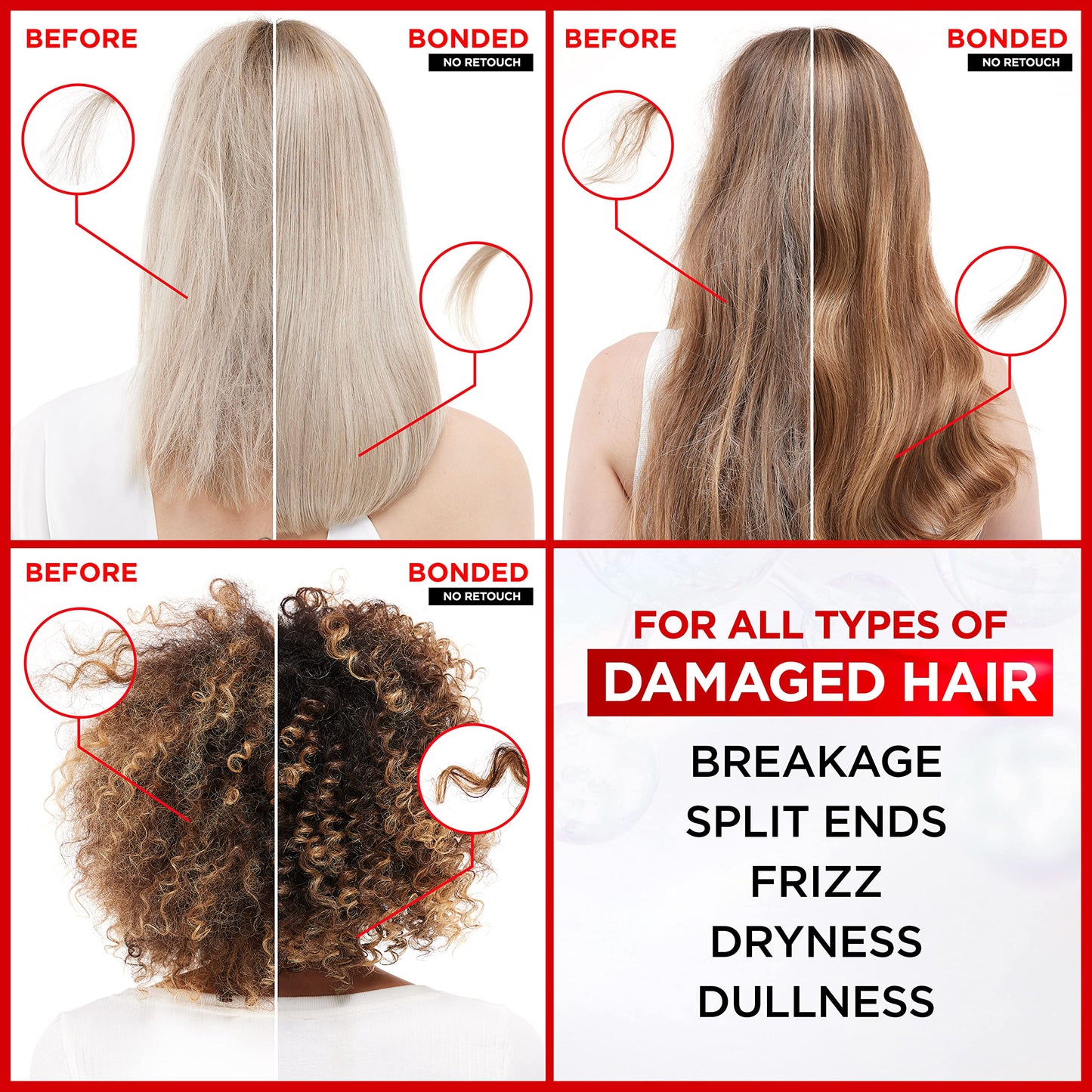 L’Oreal Paris Elvive Bond Repair Routine Set for Damaged Hair, Shampoo 200ml and Conditioner 150ml, Deep Intensive Hair Repair Treatment, Rebuild Broken Hair Bonds