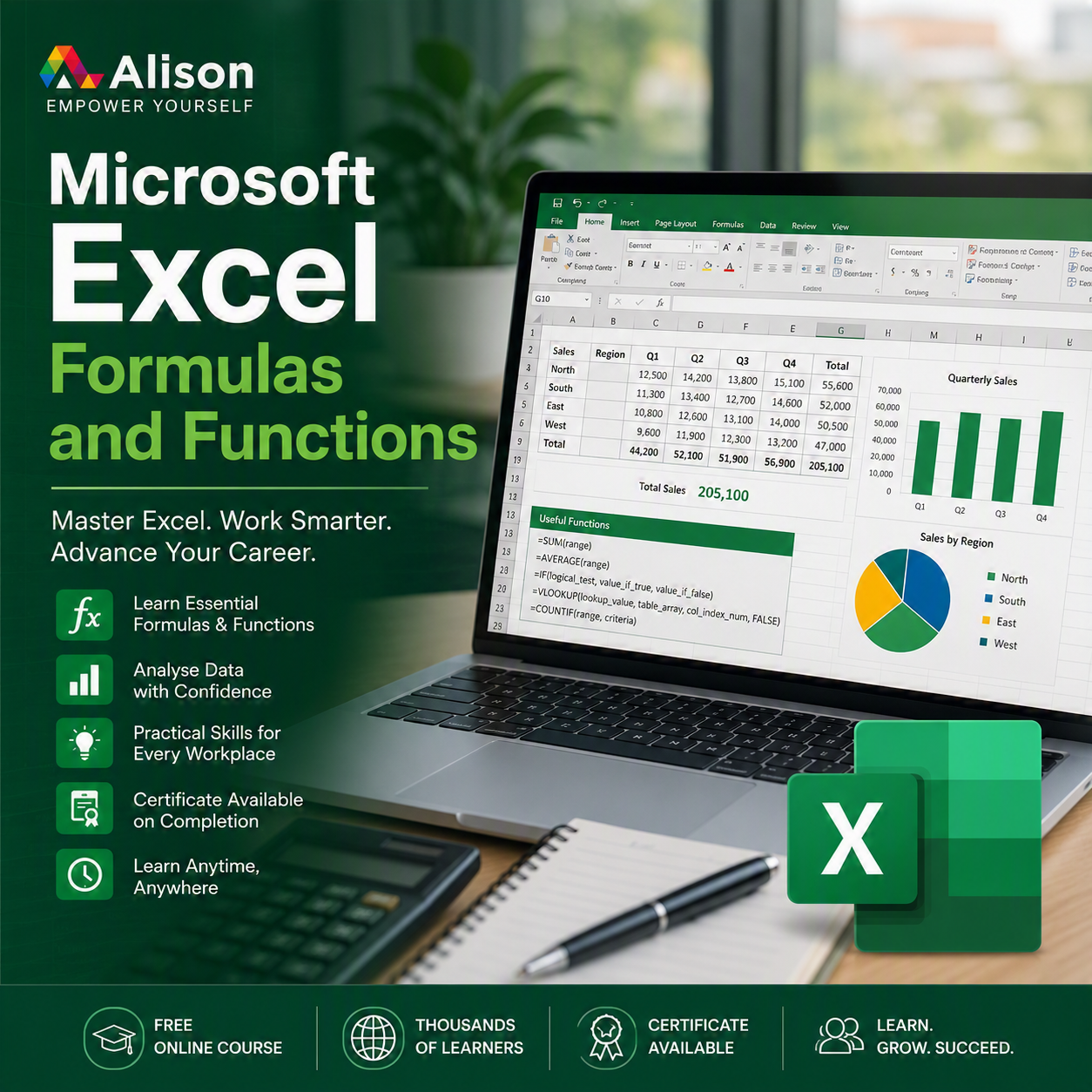 Microsoft Excel Formulas and Functions (USA) – Alison