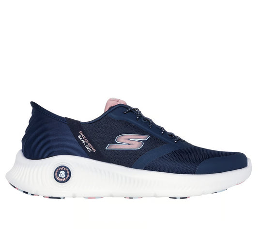 Skechers Slip-ins: GO WALK Anywhere – Vivi (Navy/Pink)