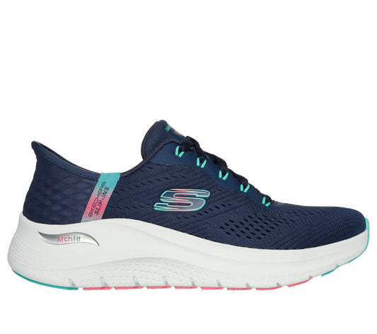 Skechers Slip-ins: Arch Fit 2.0 – Easy Chic (Navy/Turquoise)