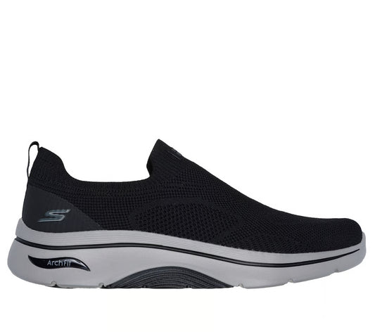 Skechers GO WALK Arch Fit 2.0 – Knitted Relief (Black / Gray)