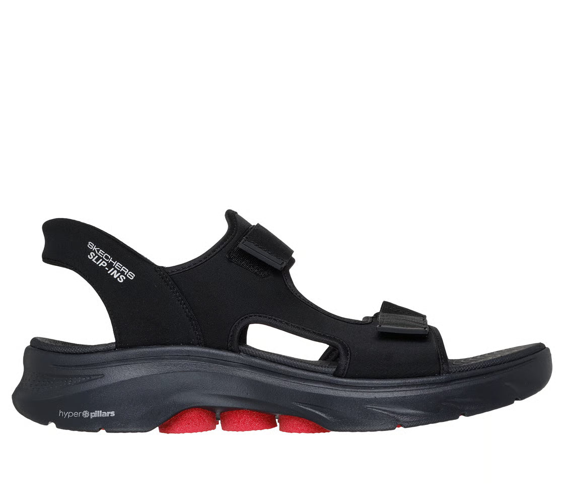 Skechers Slip-ins: GO WALK 7 Sandal – Ken (Black / Red)