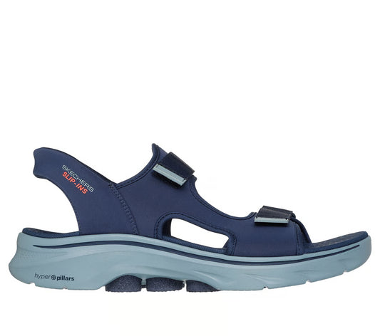 Skechers Slip-ins: GO WALK 7 Sandal – Ken (Navy / Orange)