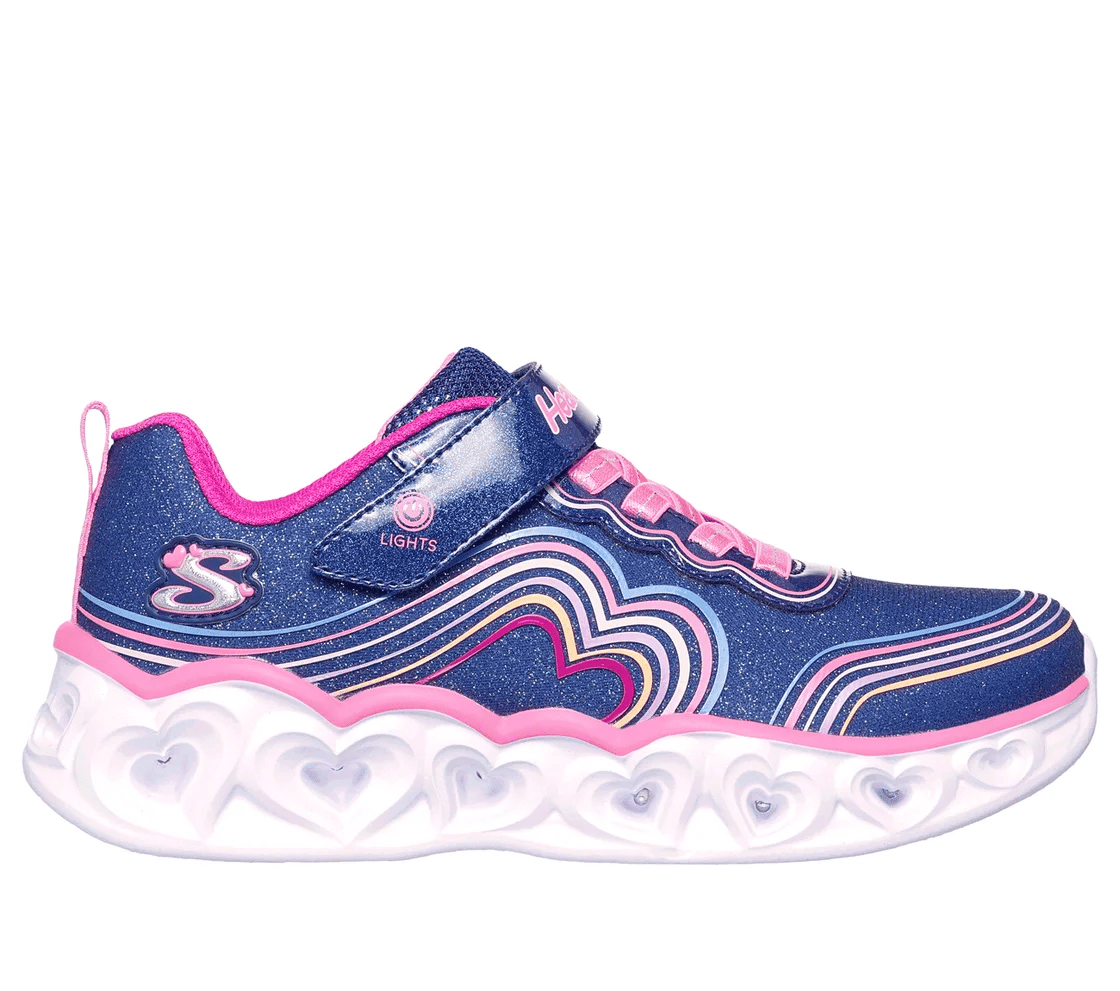 Heart Lights – Retro Hearts (Navy / Multi)