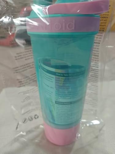 Artoid Mode 720ml Inspirational Sports Fitness Workout Protein Shaker Bottle with Twist and Lock Protein Box Storage, Dual Mixing Technology with Shaker Balls & Mixing Grids - BPA Free