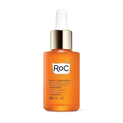 RoC Multi Correxion Revive + Glow Daily Serum, Vitamin C Blend for Brighter, Firmer Skin, Anti Wrinkle and Anti Aging, Firming Moisturiser - 30 ml