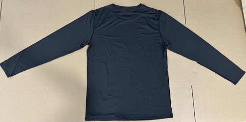 Long Sleeve Workout Shirts for Men - Dry Fit Long Sleeve T-Shirts Moisture Wicking Running Fitness Sports Athletic Crew Tee Tops Black/Navy/Red-3P05-XL