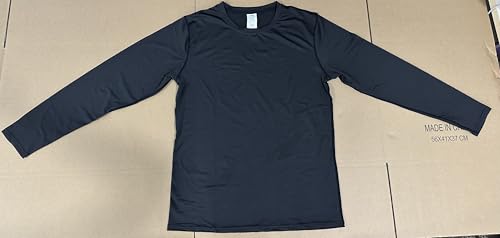 Long Sleeve Workout Shirts for Men - Dry Fit Long Sleeve T-Shirts Moisture Wicking Running Fitness Sports Athletic Crew Tee Tops Black/Navy/Red-3P05-XL